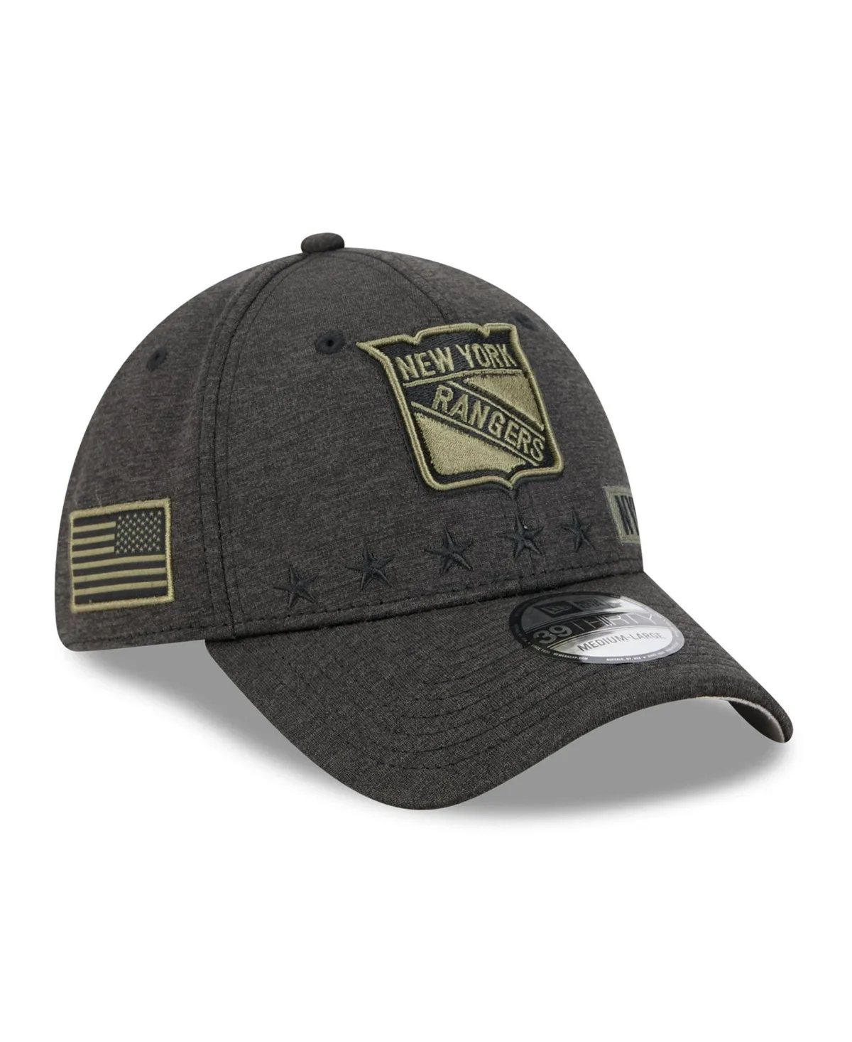 New York Rangers Stealth Mode Flex 39Thirty Stretch Hat by New Era