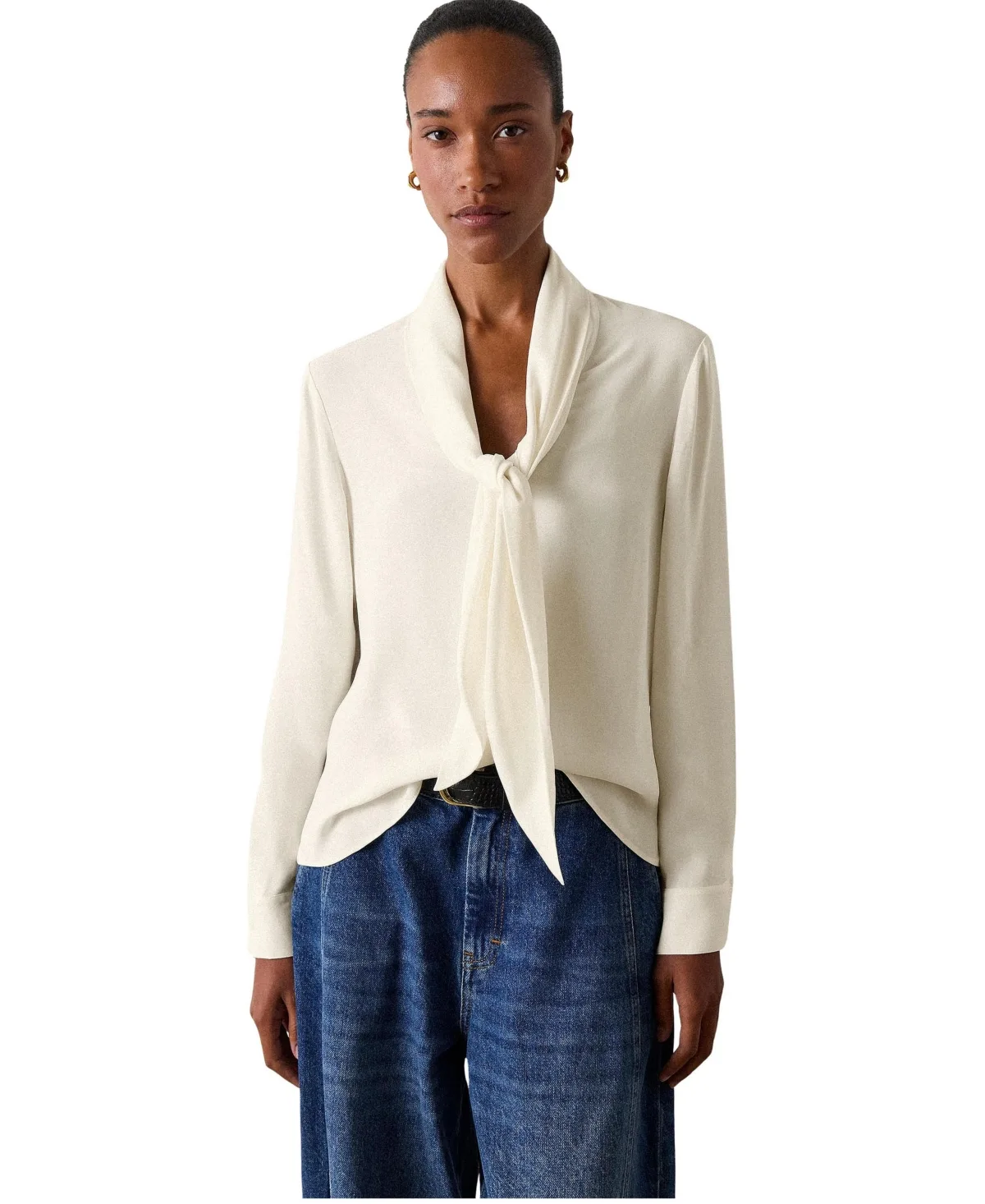 Tie Detail Crepe Blouse by Whistles