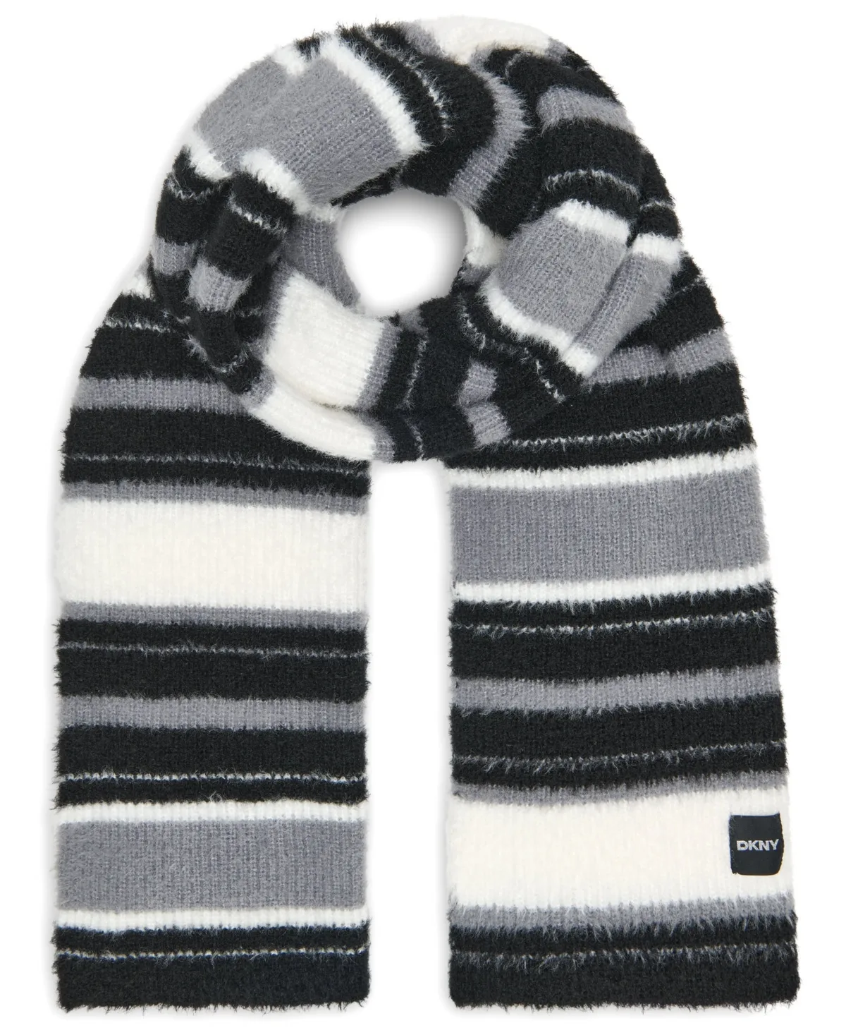 Striped Blanket Scarf by DKNY