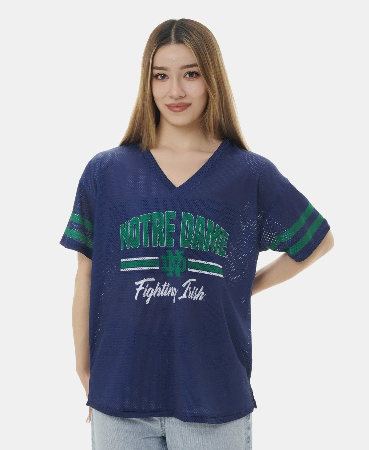 Notre Dame Fighting Irish Mesh Jersey Kickoff T-Shirt by Zoozatz