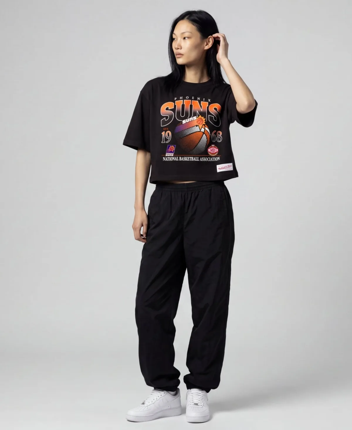 Phoenix Suns Street Graphic Boxy Crop T-Shirt by Mitchell & Ness