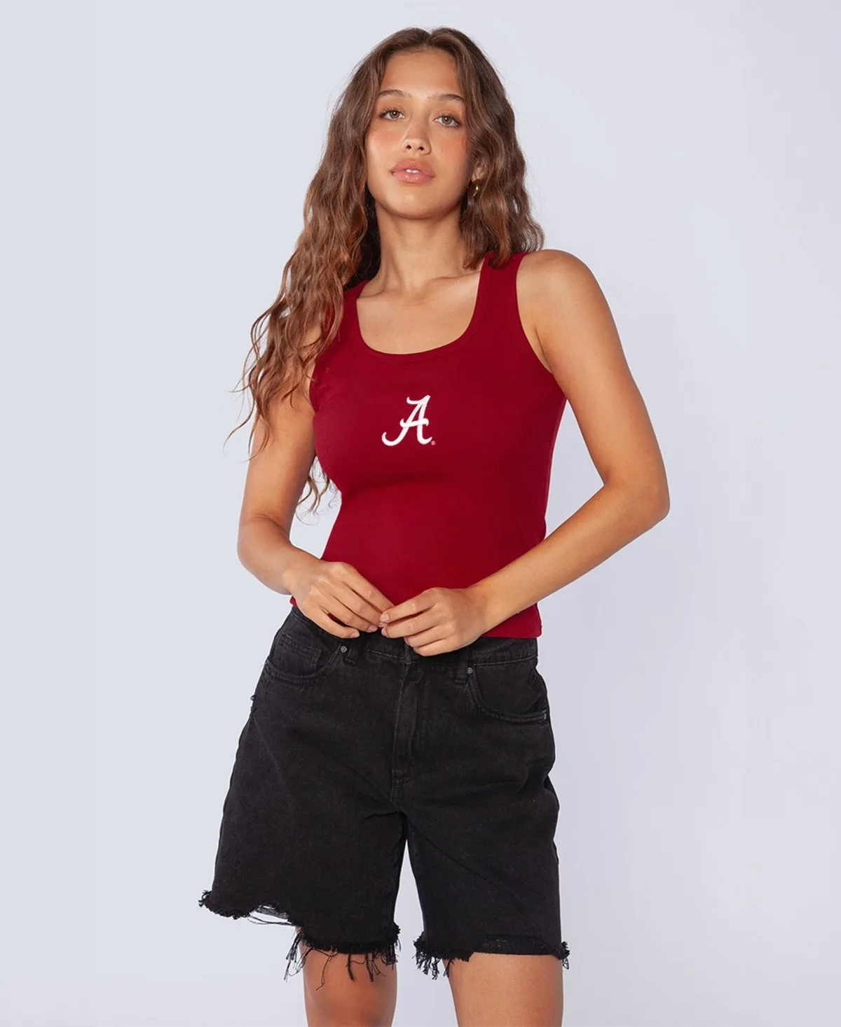 Alabama Crimson Tide Primary Logo Ribbed Tank Top by Hype and Vice