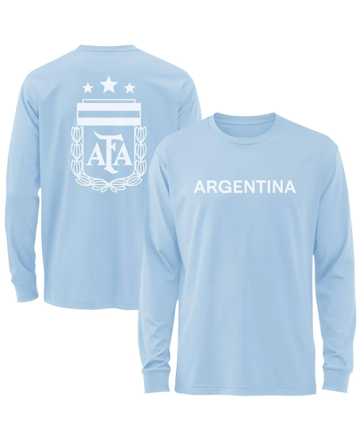 Argentina National Team Mono Badge Wordmark Long-Sleeve T-Shirt by 1863fc