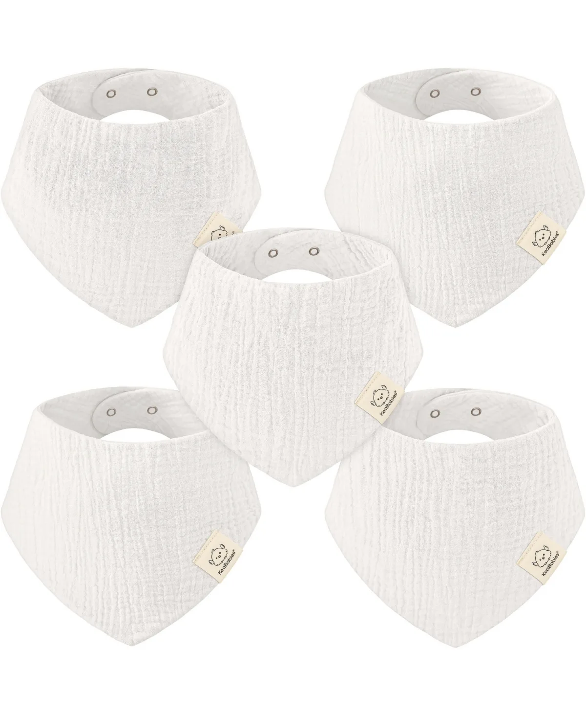 Lyra Muslin Bandana Bibs 100% Cotton for Drooling Teething 0-36M by Keababies