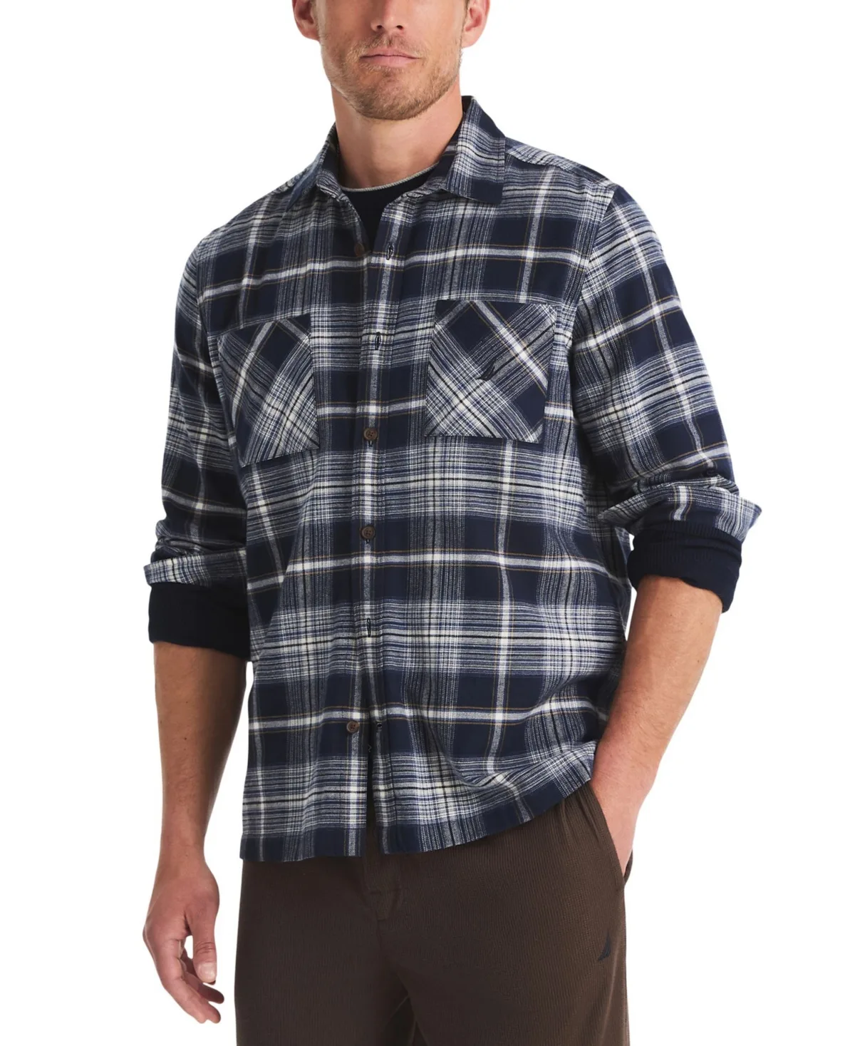Plaid Flannel Classic-Fit Shirt by Nautica