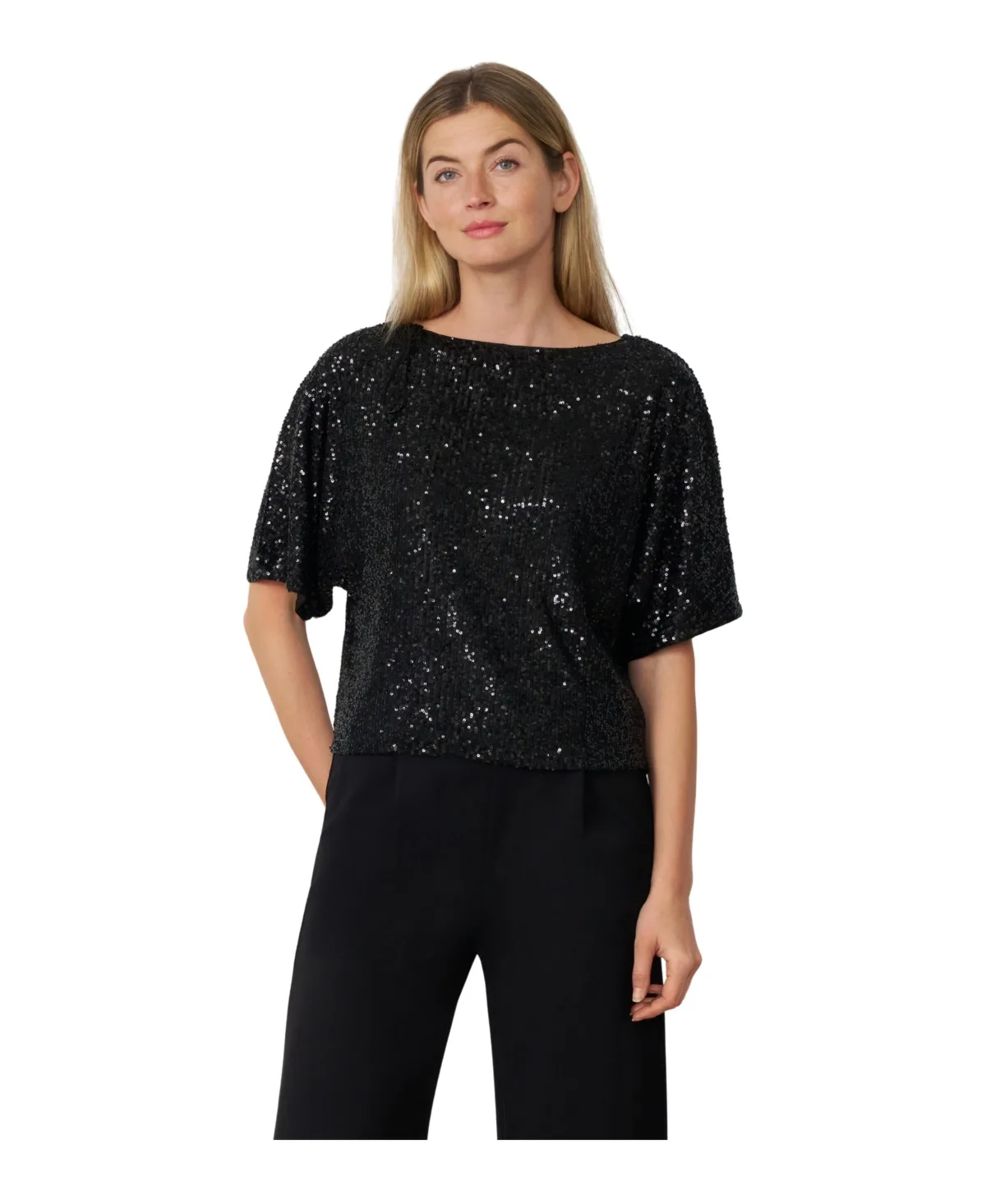 Boat Neck Dolman Sleeve Top by Cable & Gauge