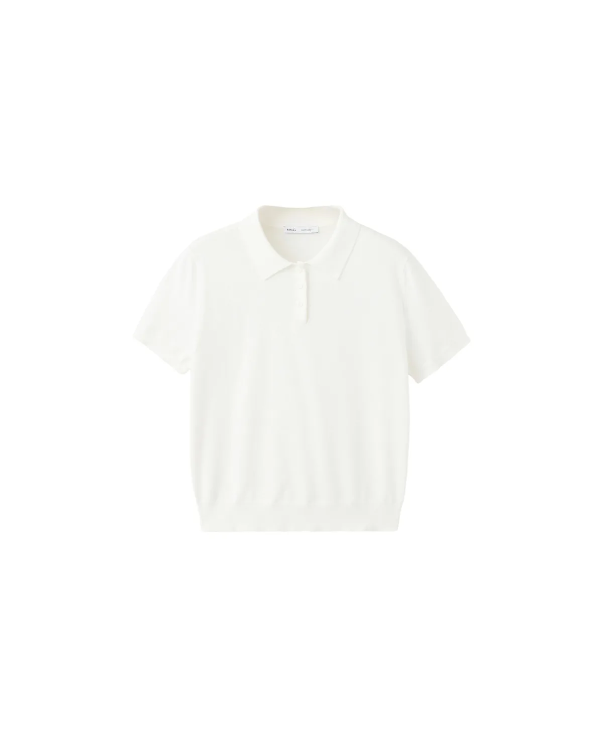 Cotton Short-Sleeve Polo Sweater by Mango