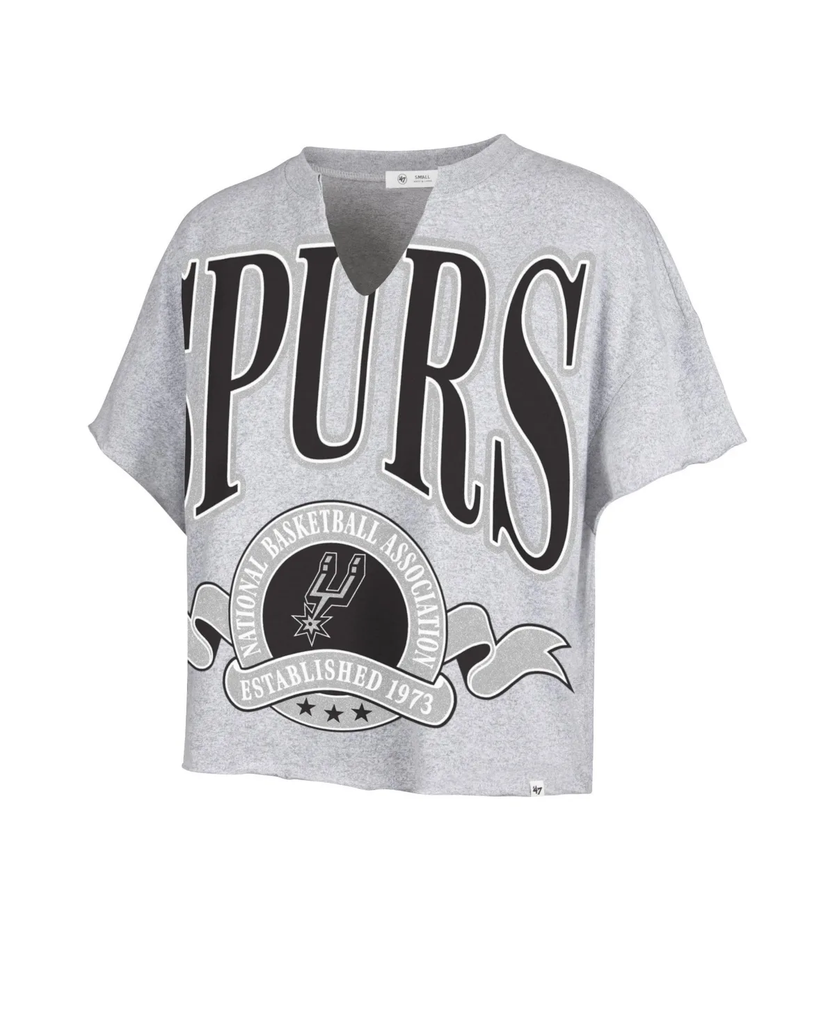 San Antonio Spurs Banners Out Oversized Notch Neck T-Shirt by 47 Brand