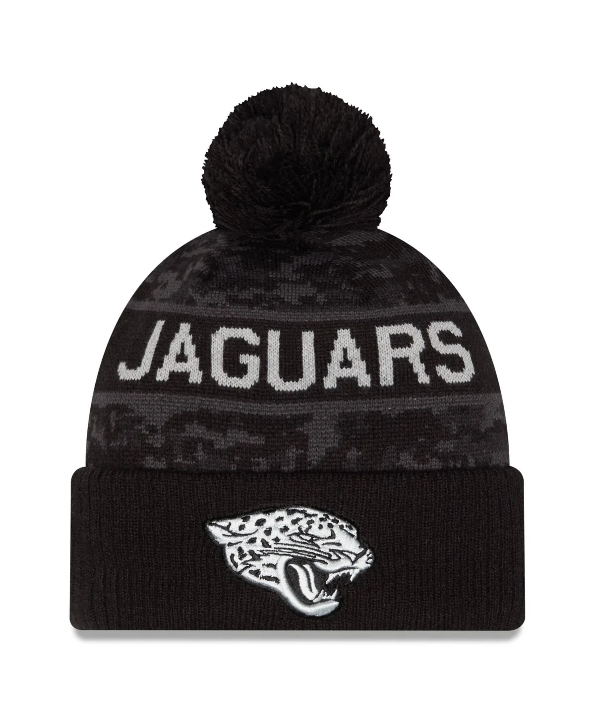 Jacksonville Jaguars 2026 Salute to Service Cuffed Knit with Pom Hat by New Era