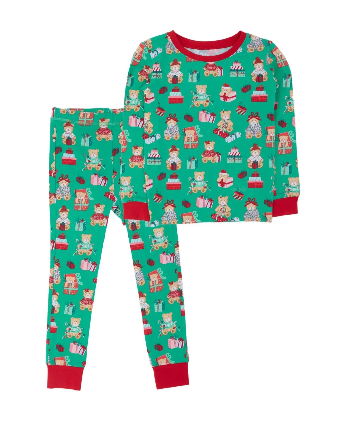 Modal-Blend Long Sleeve Pajama Set - Teddy Bear Tidings by Softsnooze
