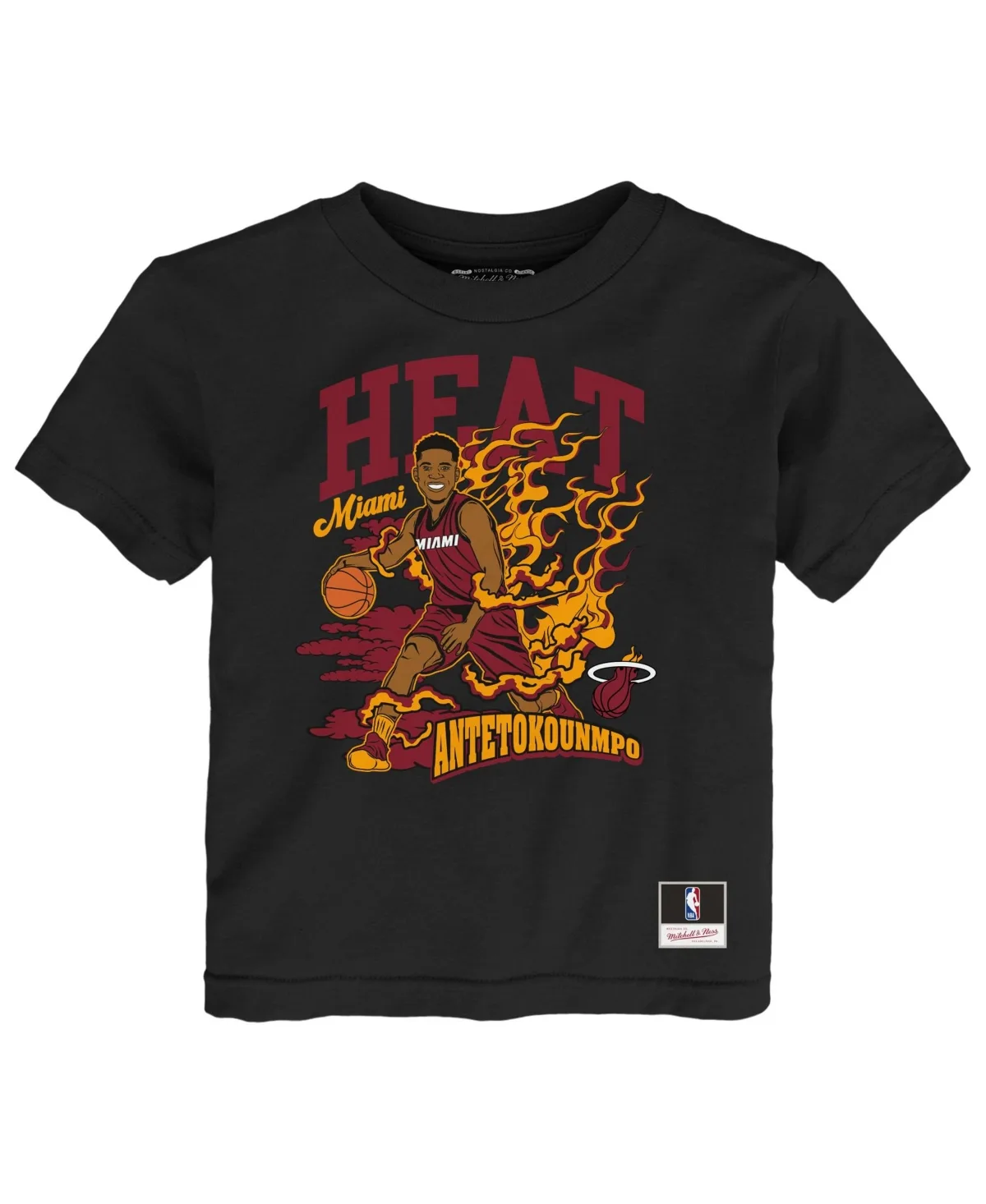 Giannis Antetokounmpo Miami Heat Fired Up T-Shirt by Mitchell & Ness