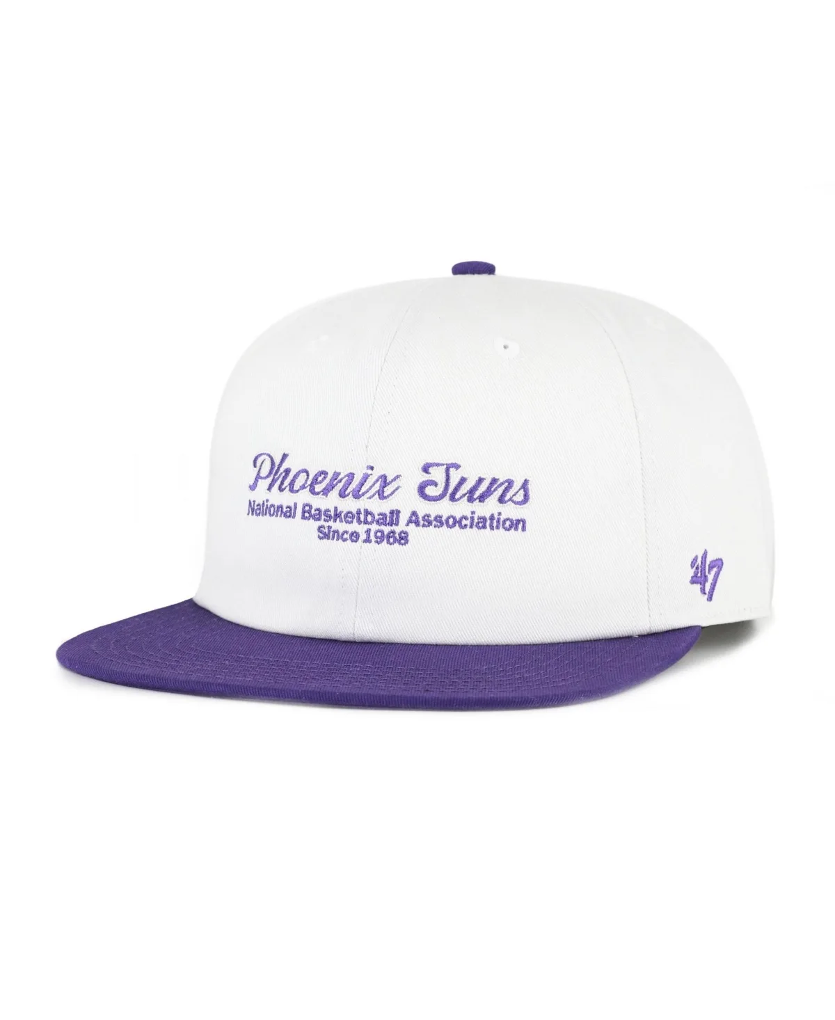 Phoenix Suns Script Stack Captain Snapback Hat by 47 Brand