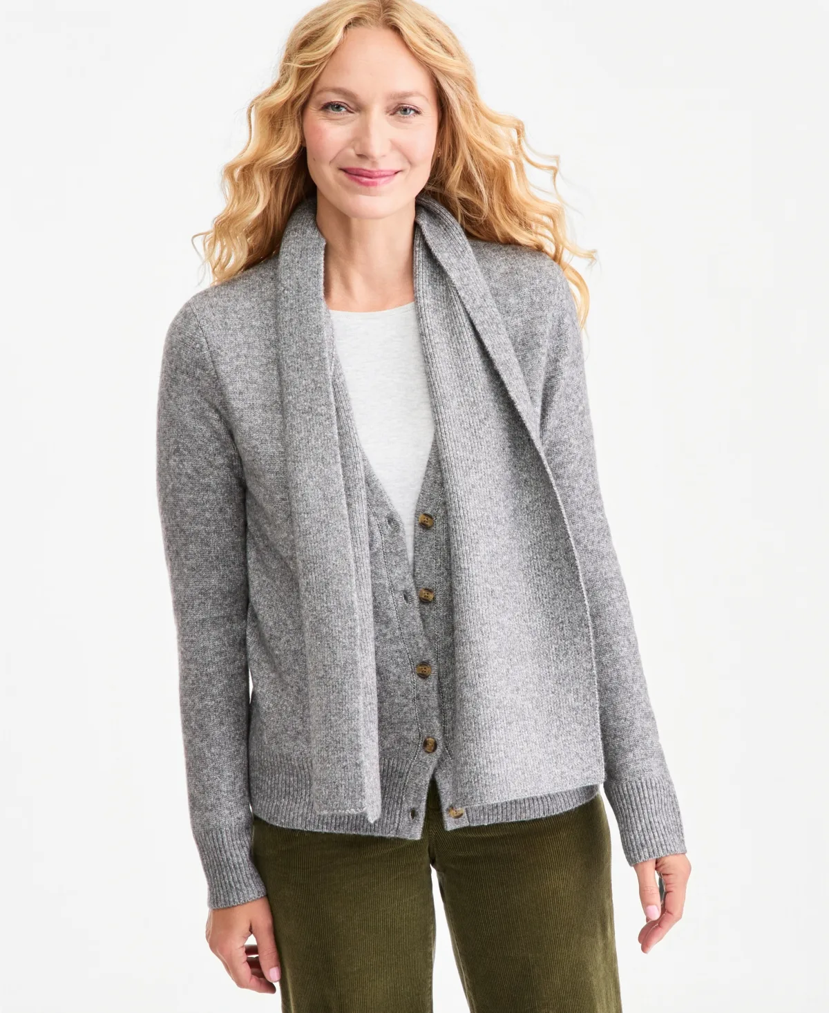 Cardigan and Scarf 2-Piece Set by Style & Co