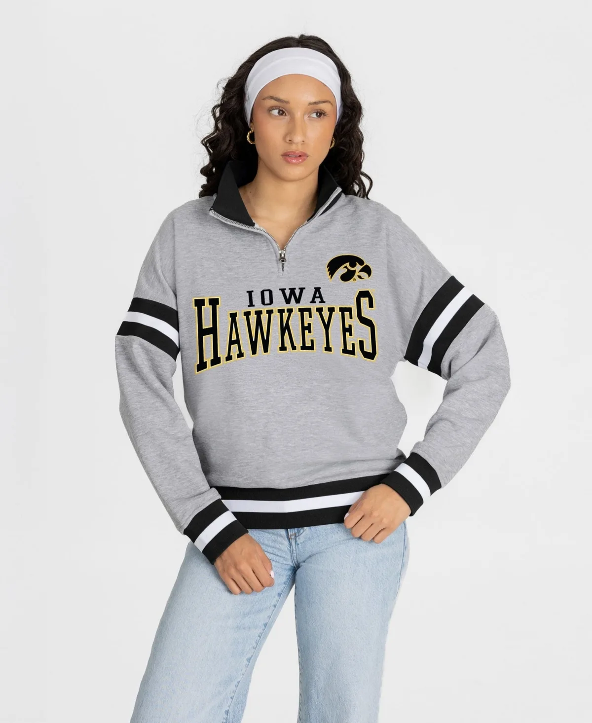 Iowa Hawkeyes Hold the Line Quarter-Zip Pullover by Gameday Couture