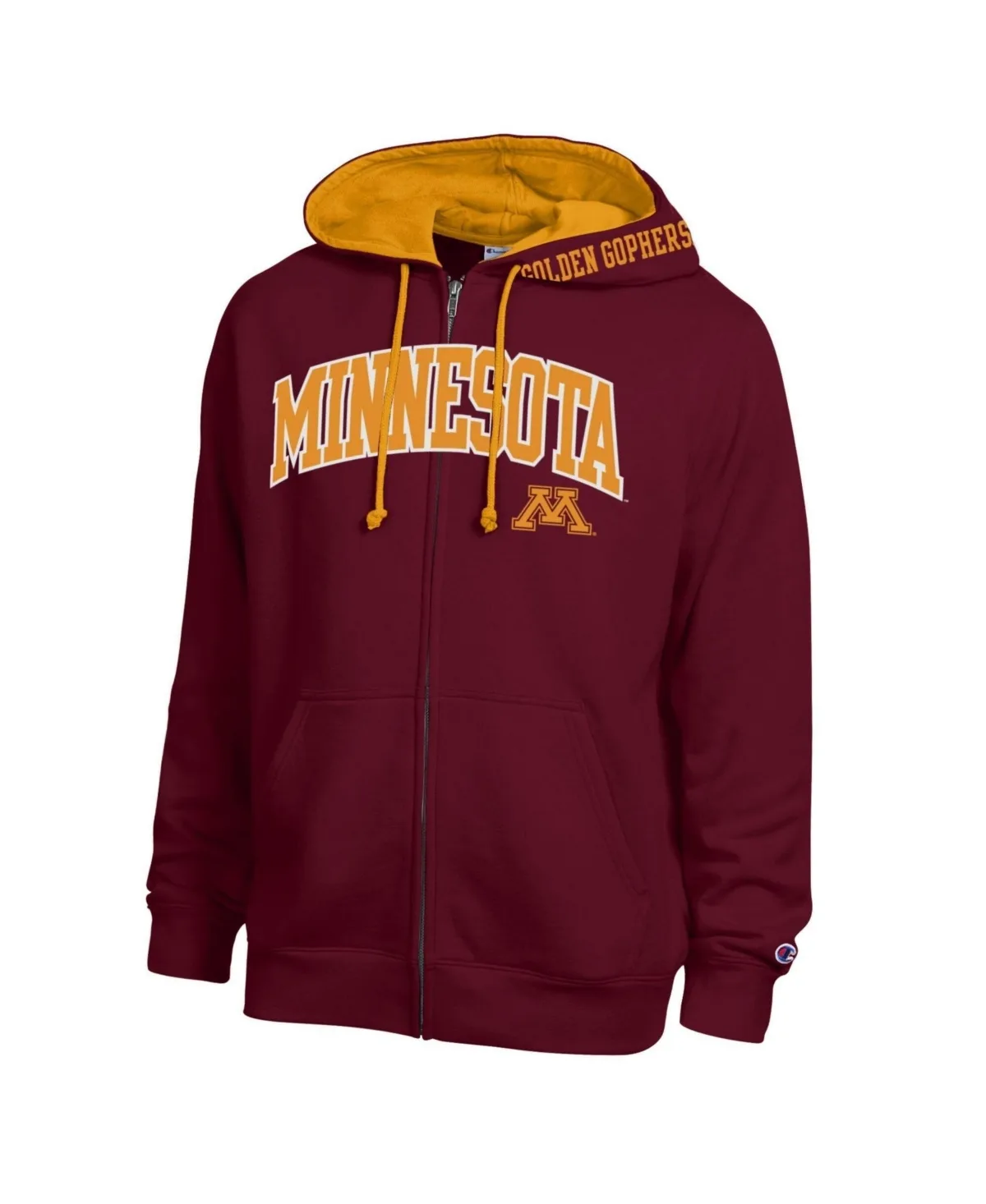 Minnesota Golden Gophers Arch Logo Full-Zip Fleece Hoodie by Champion