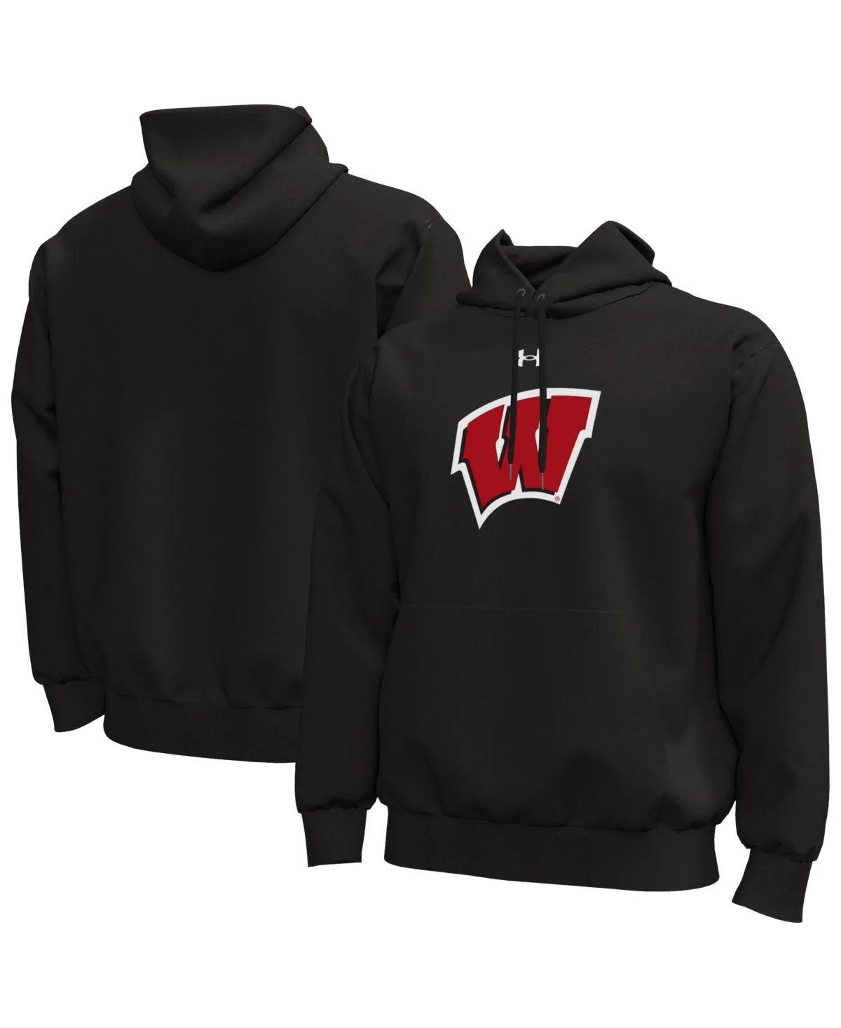 Wisconsin Badgers Core Icon Fleece Pullover Hoodie by Under Armour