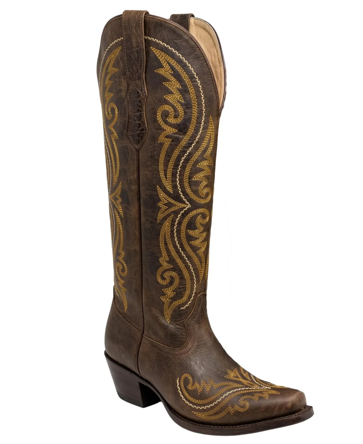 Samala Cutter-Toe Knee-High Western Cowboy Boots by Nortalie