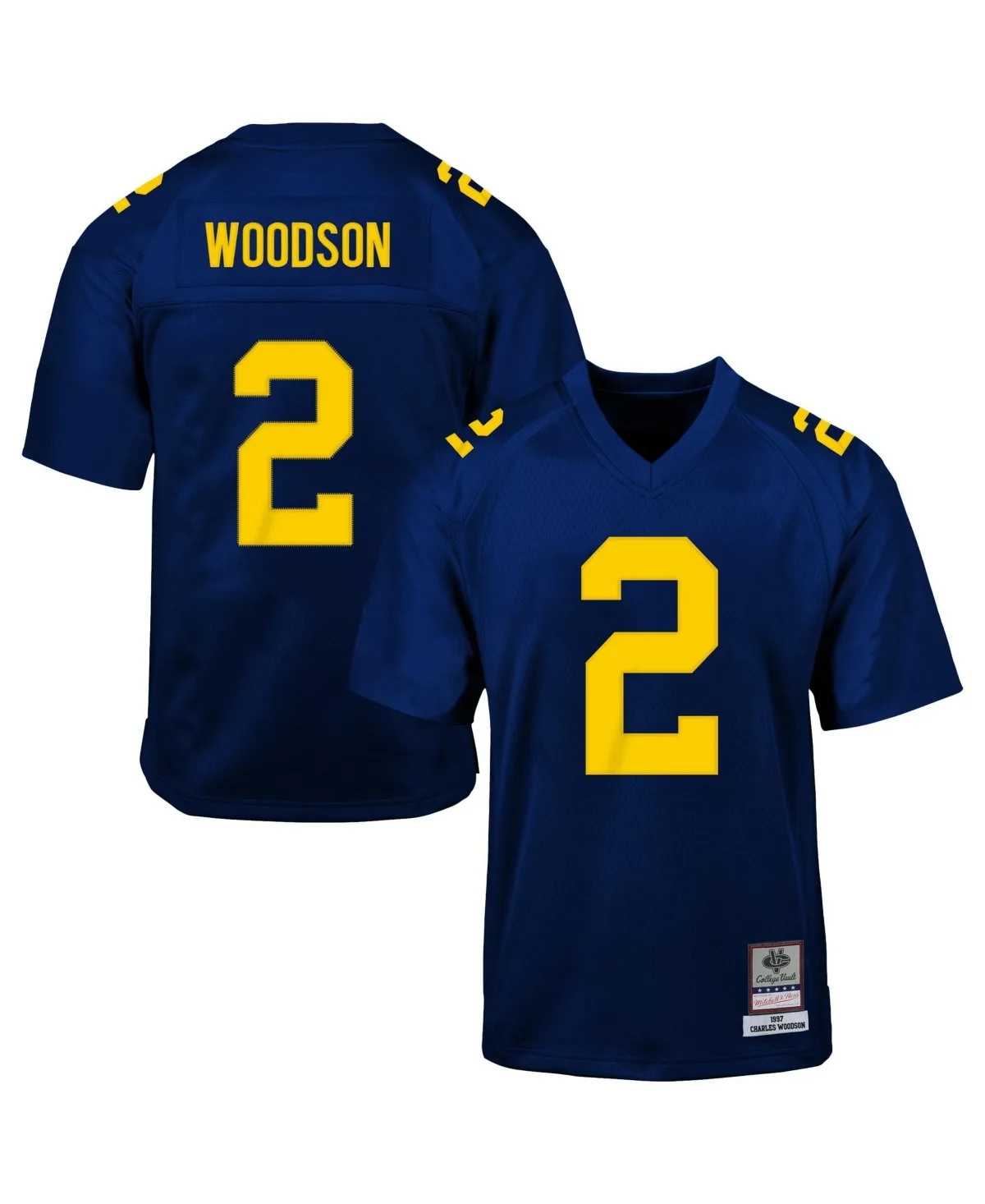 Charles Woodson Michigan Wolverines 1997 Throwback Football Jersey by Mitchell & Ness