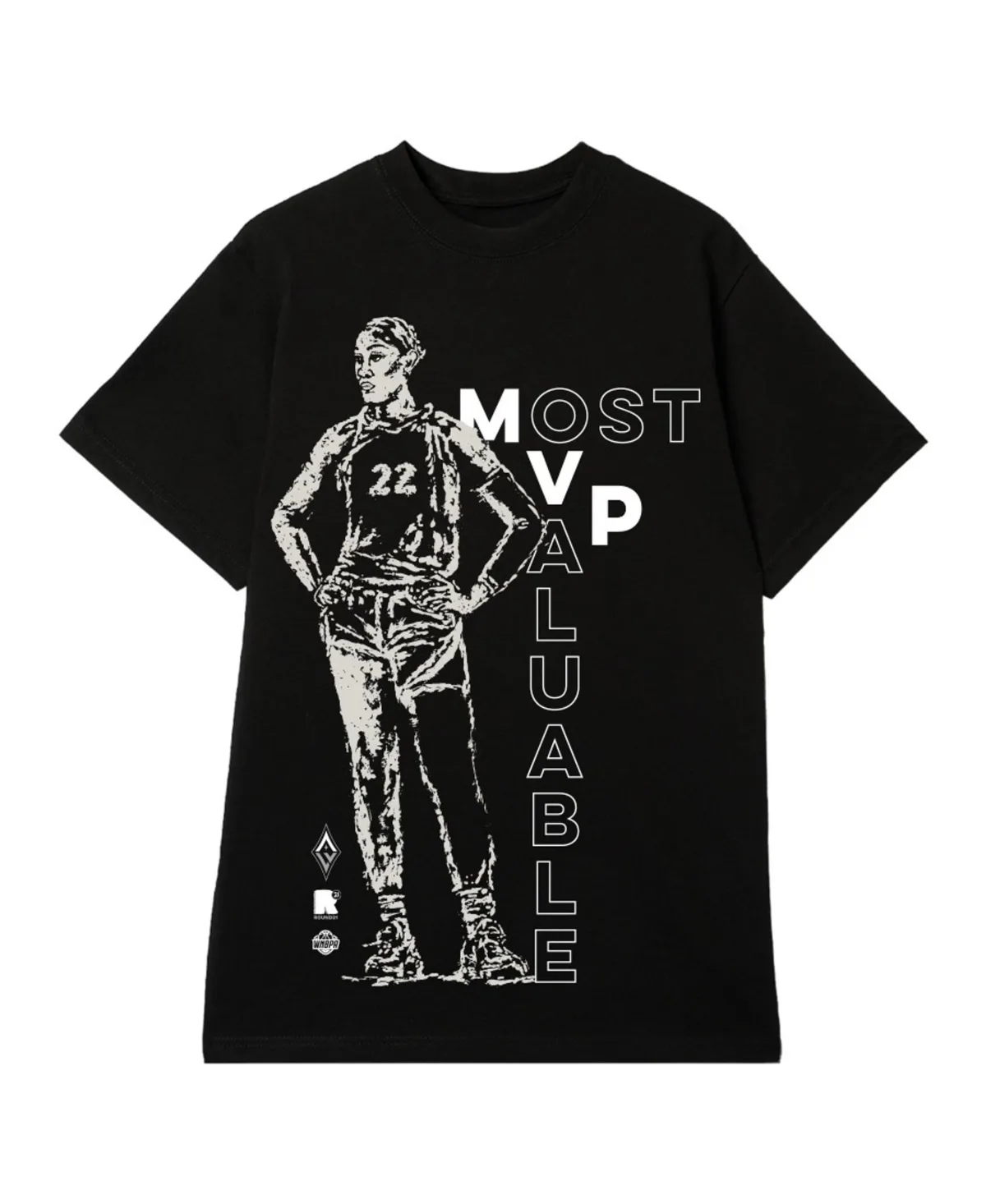 Aja Wilson Las Vegas Aces 2024 Wnba Mvp ALegend T-Shirt by Round21