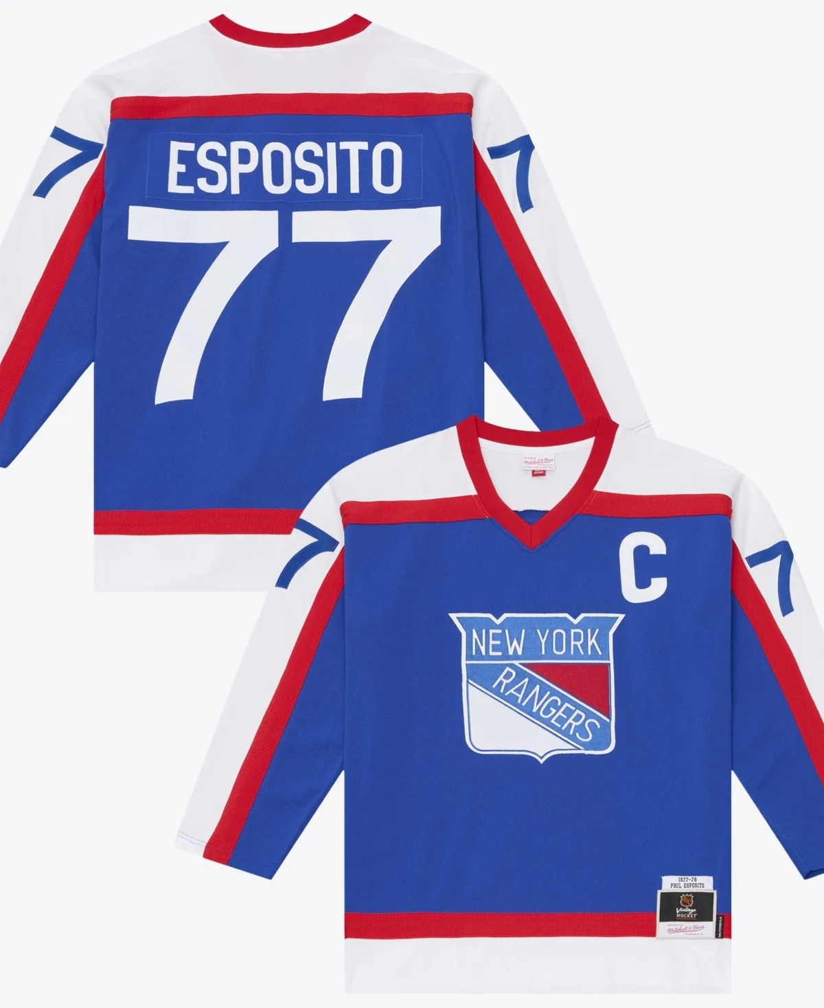 Phil Esposito New York Rangers 1977/78 Power Play Jersey by Mitchell & Ness