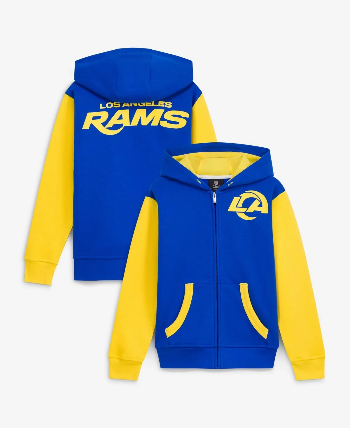Los Angeles Rams Stadium Color Block Full-Zip Hoodie by Outerstuff