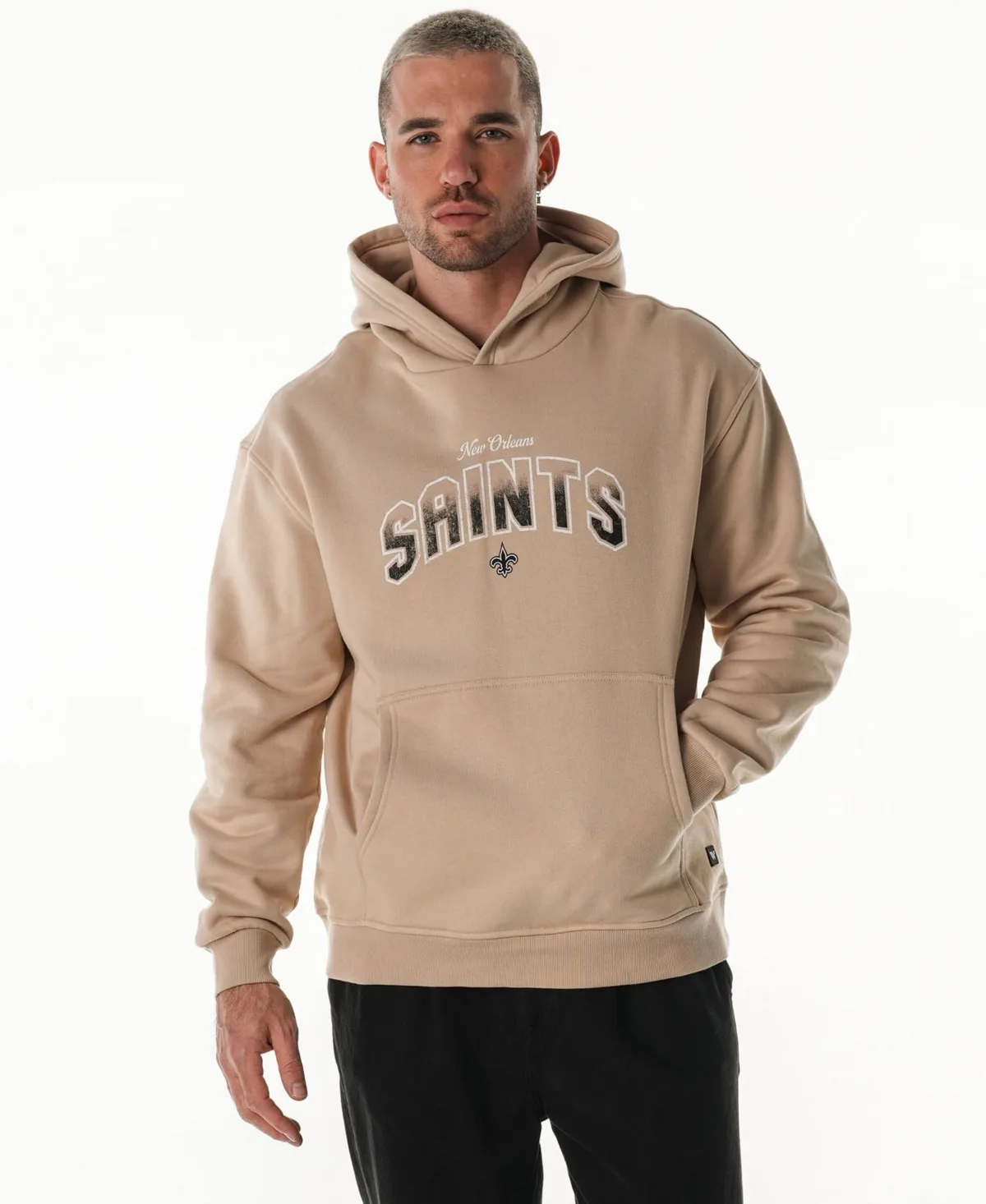 New Orleans Saints Oversized Graphic Fleece Hoodie by The Wild Collective