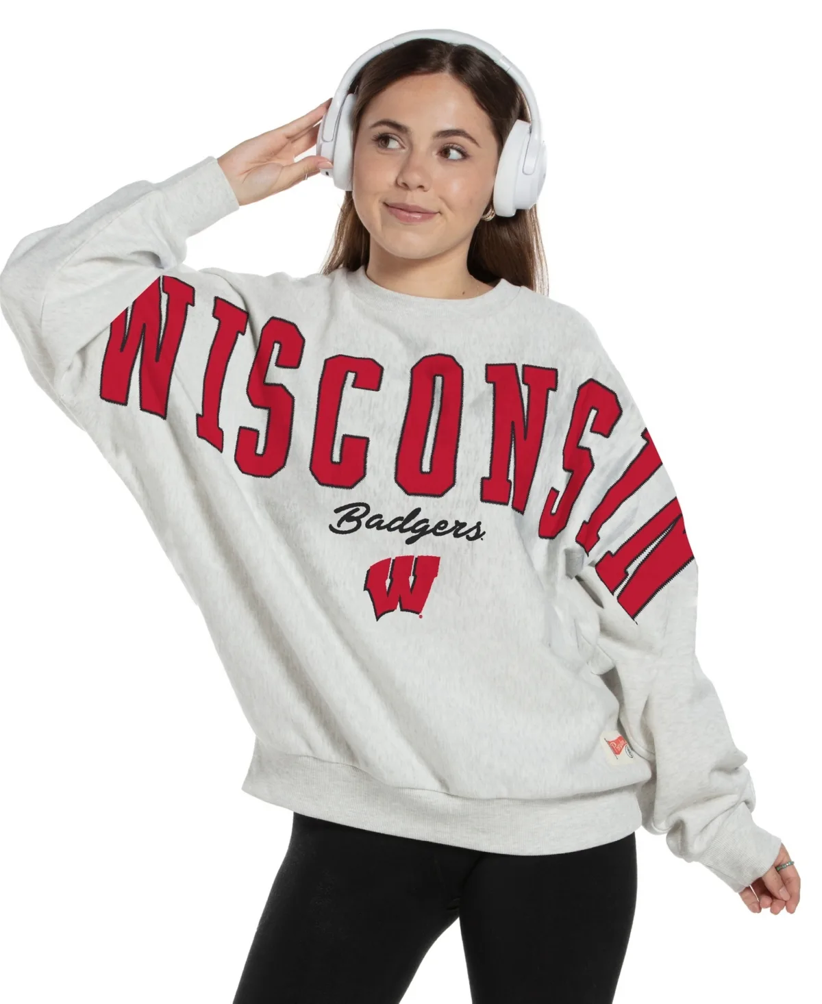 Wisconsin Badgers Flannigan Oversized Fleece Sweatshirt by Pressbox