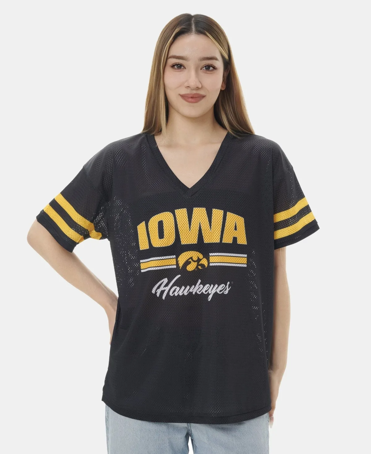 Iowa Hawkeyes Mesh Jersey Kickoff T-Shirt by Zoozatz