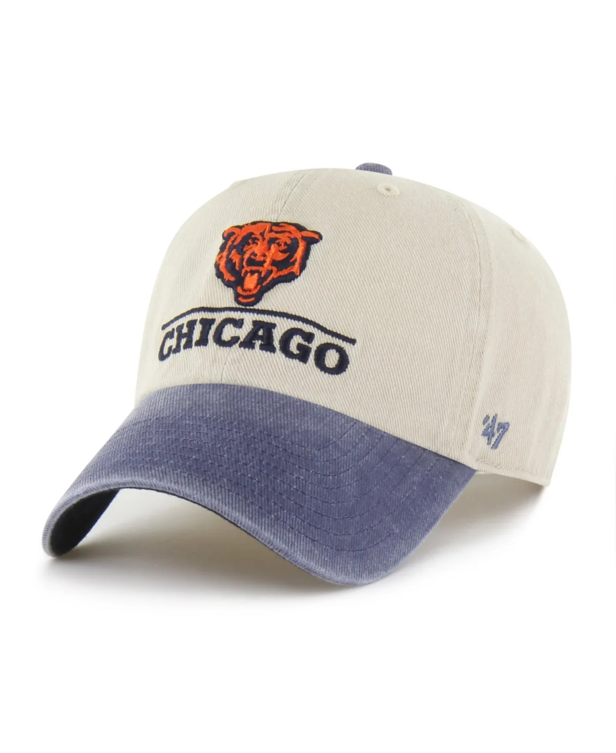 Chicago Bears Logo Line Clean Up Adjustable Hat by 47 Brand
