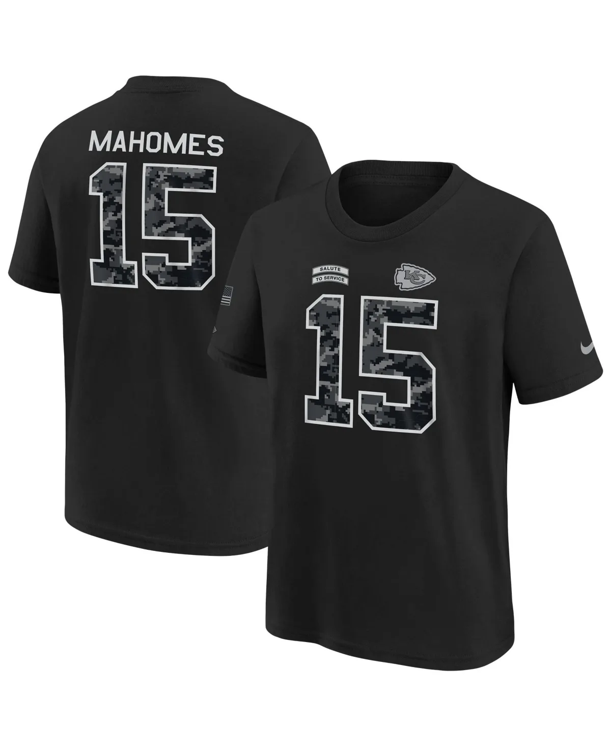 Patrick Mahomes Kansas City Chiefs 2026 Salute to Service Name & Number T-Shirt by Nike