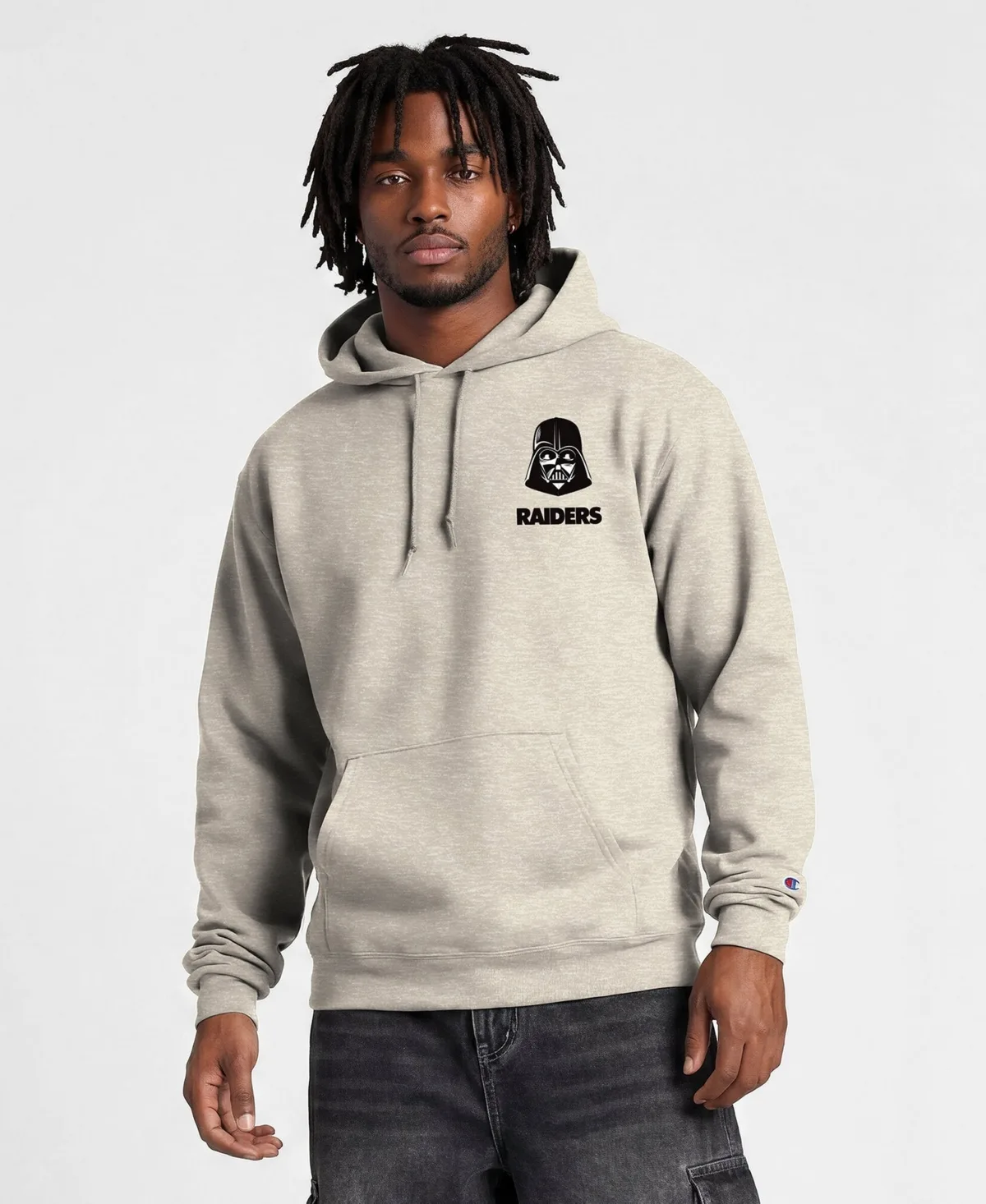 Champion Disney x Oatmeal Las Vegas Raiders Power Blend Fullback Hoodie by Champion