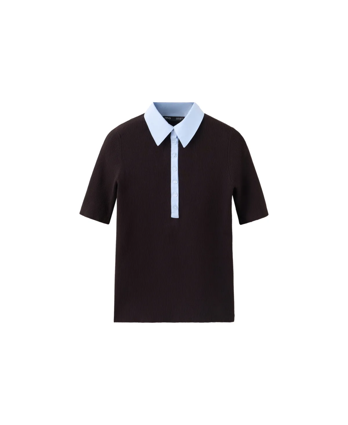 Slim Fit Contrast Collar Polo Shirt by Mango