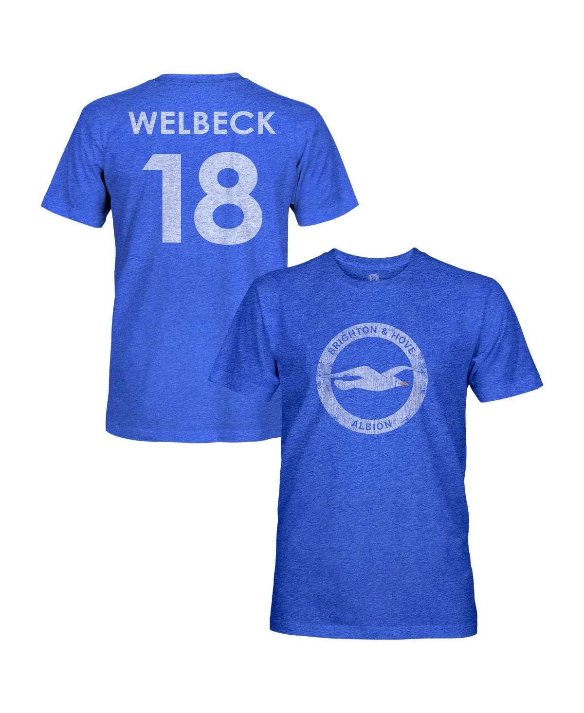 Danny Welbeck Brighton and Hove Albion Player Name & Number Vintage Tri-Blend T-Shirt by 1863fc