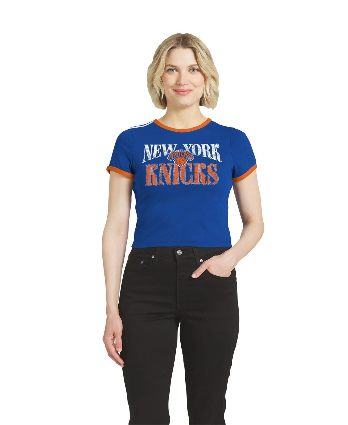 New York Knicks Ringer Baby T-Shirt by Wear by Erin Andrews