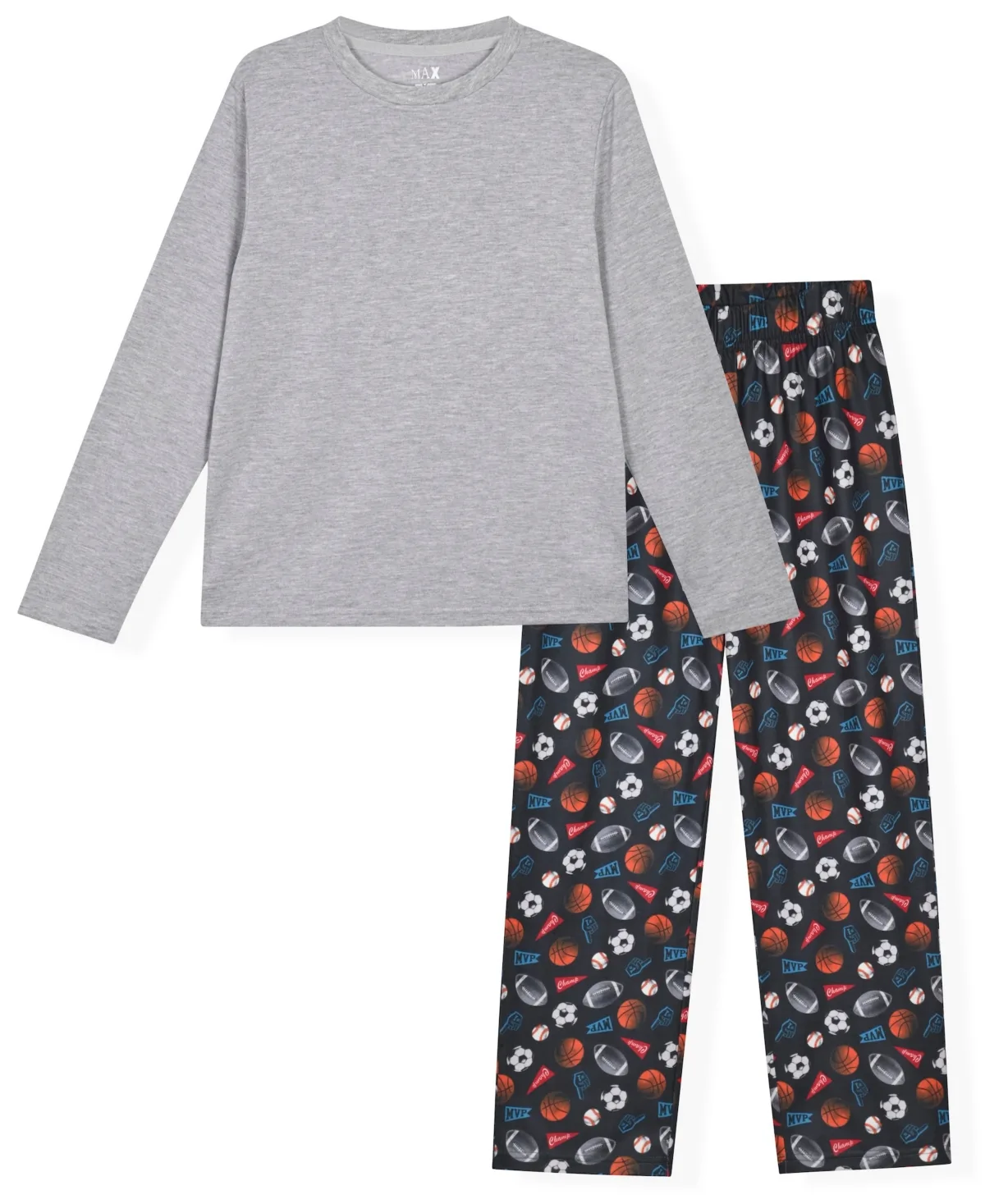 Long-Sleeve Knit Pajama, 2-Piece Set by Max & Olivia