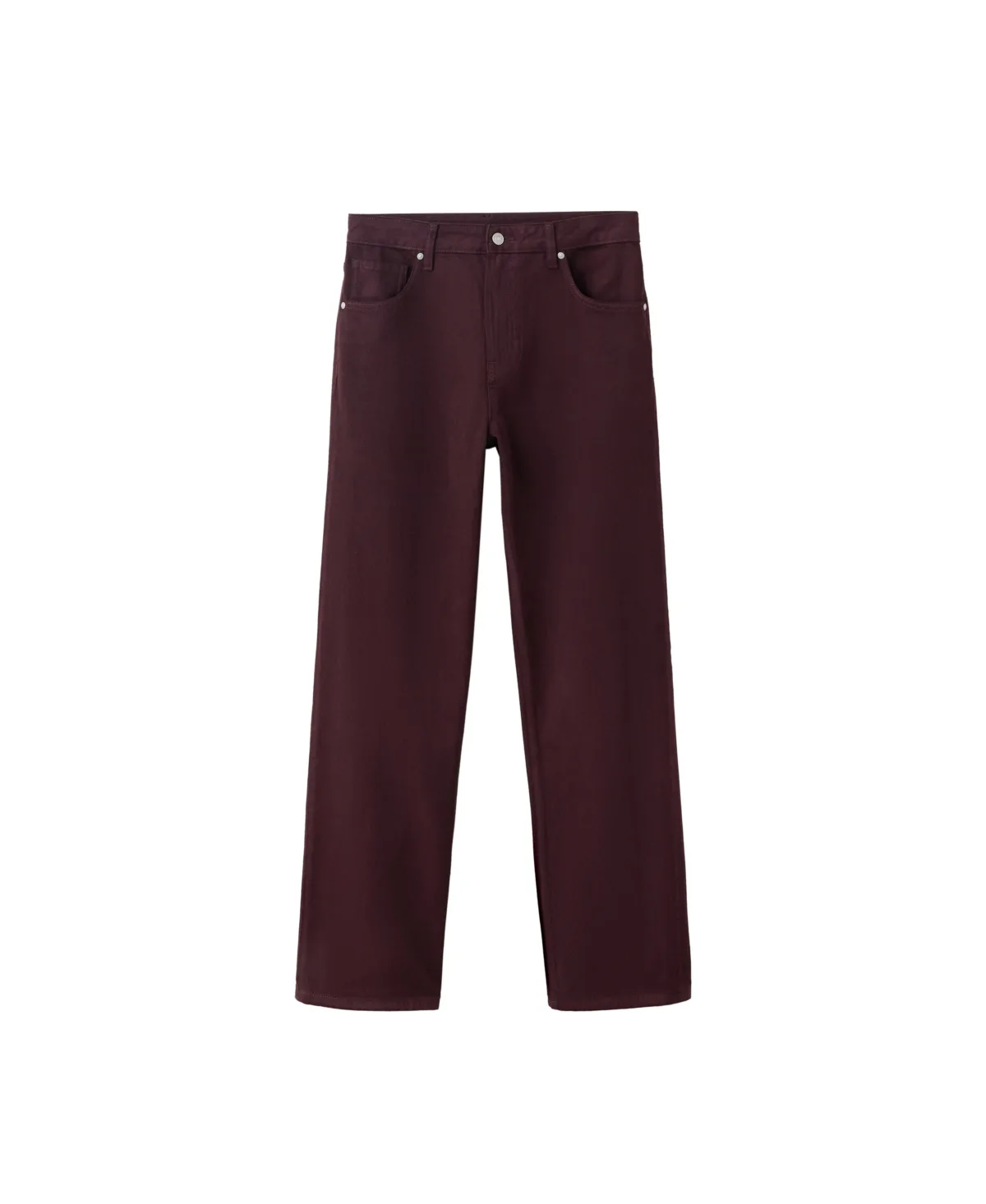 Miami Mid-Rise Straight-Fit Denim Jeans by Mango