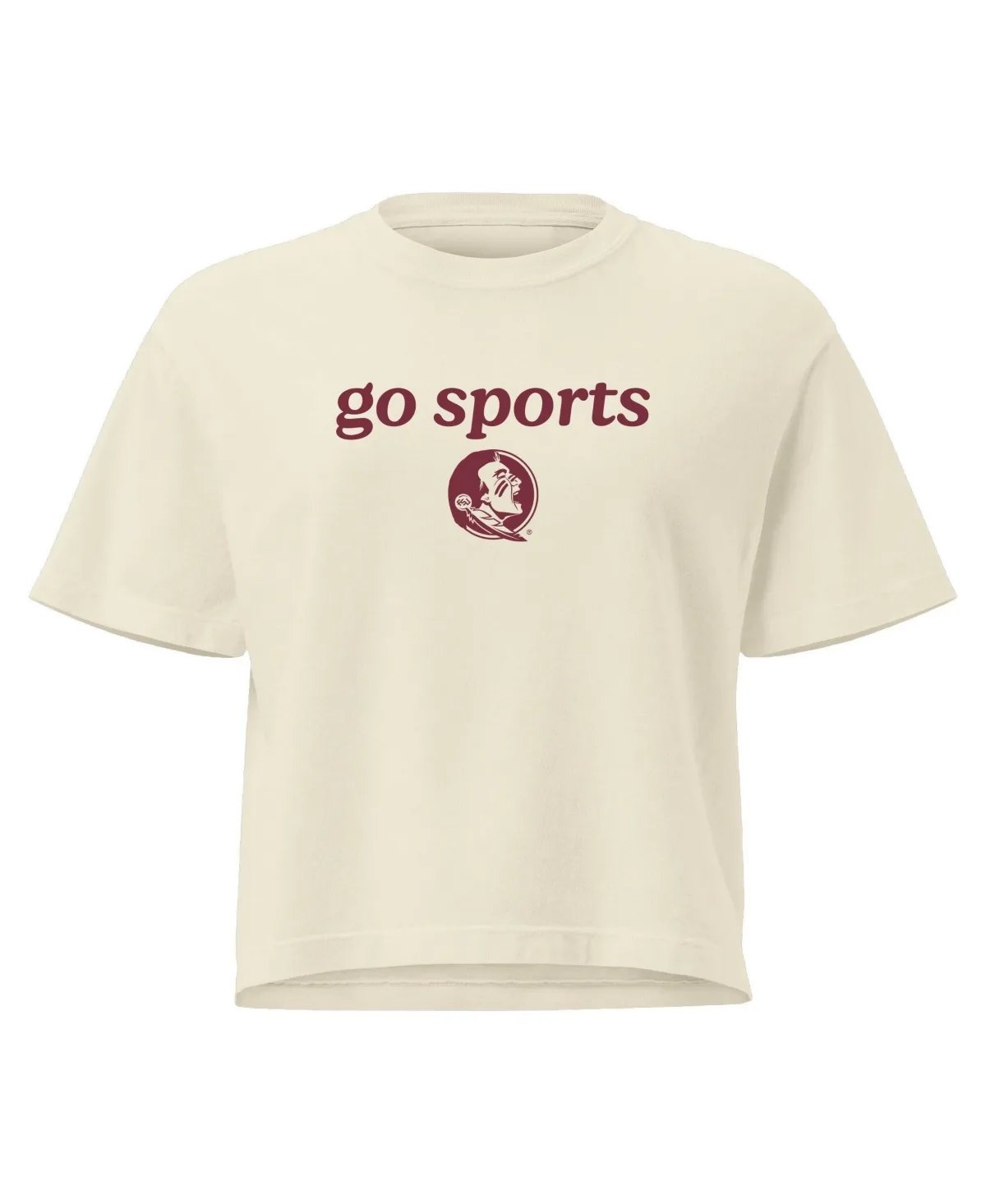 Comfort Colors Florida State Seminoles Go Sports Cropped T-Shirt by Image One