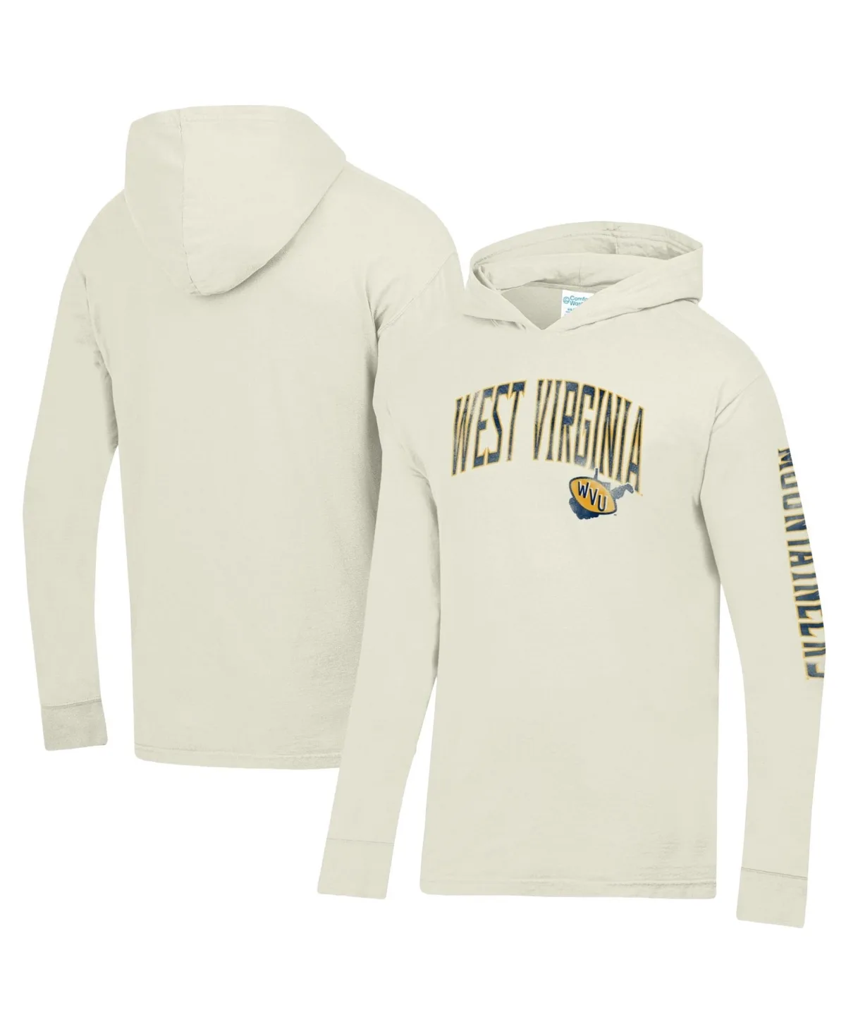 West Virginia Mountaineers Long-Sleeve Hooded T-Shirt by Comfortwash
