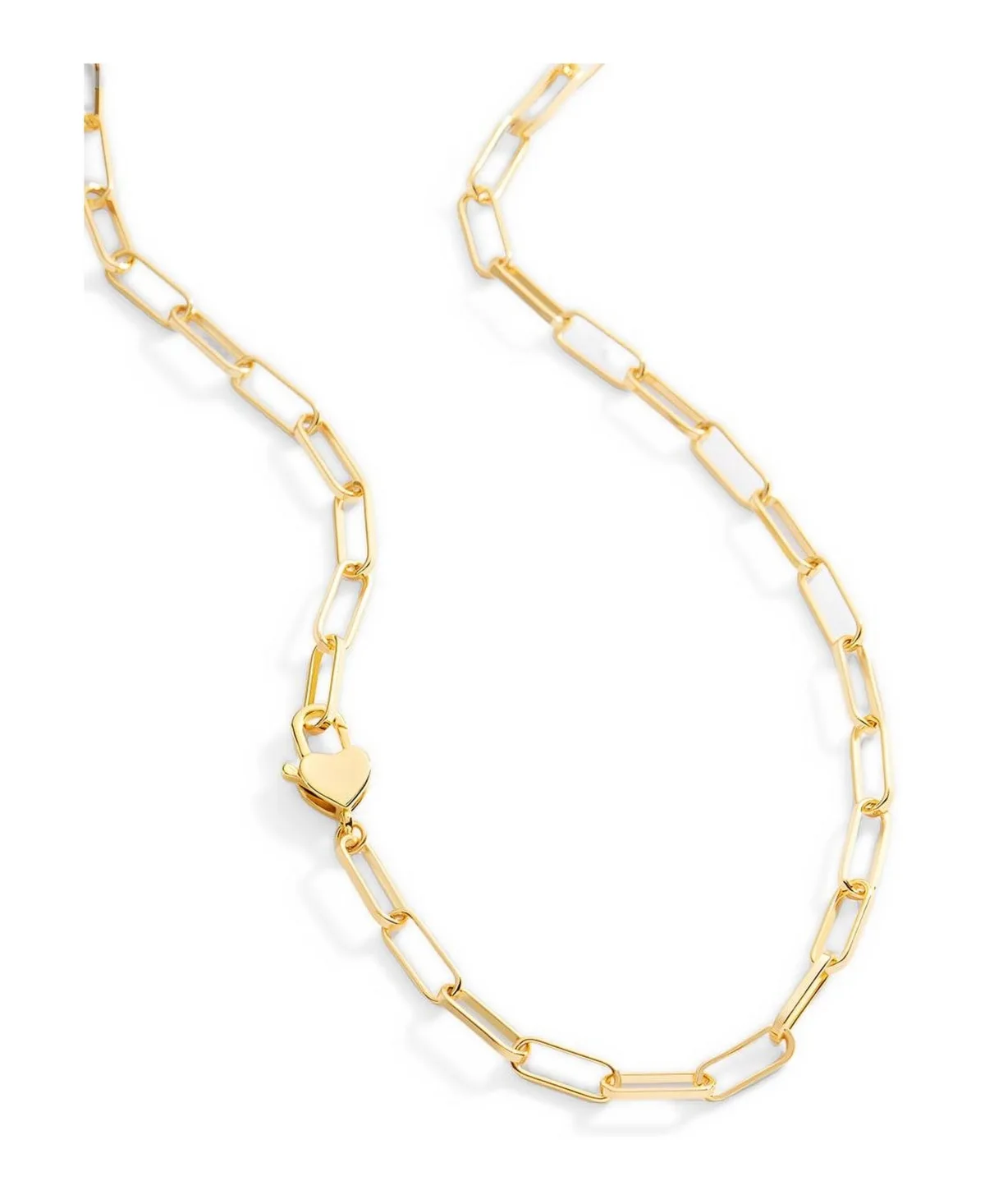 Heart Padlock Paperclip Chain Necklace by Mint & Lily