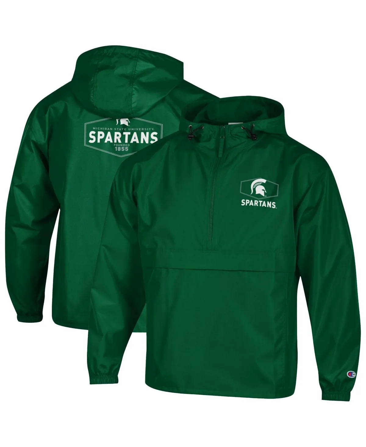 Michigan State Spartans Delay Packable Half-Zip Jacket by Champion
