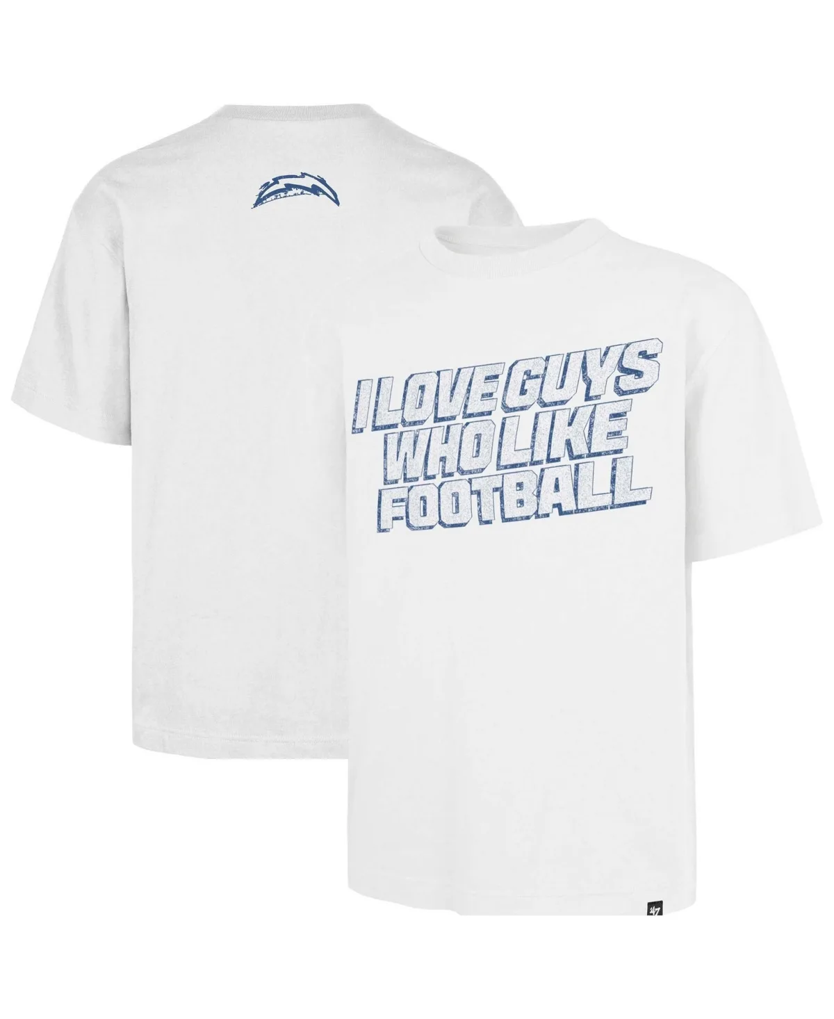 Los Angeles Chargers I Love Guys Who Like Football Foundation T-Shirt by 47 Brand