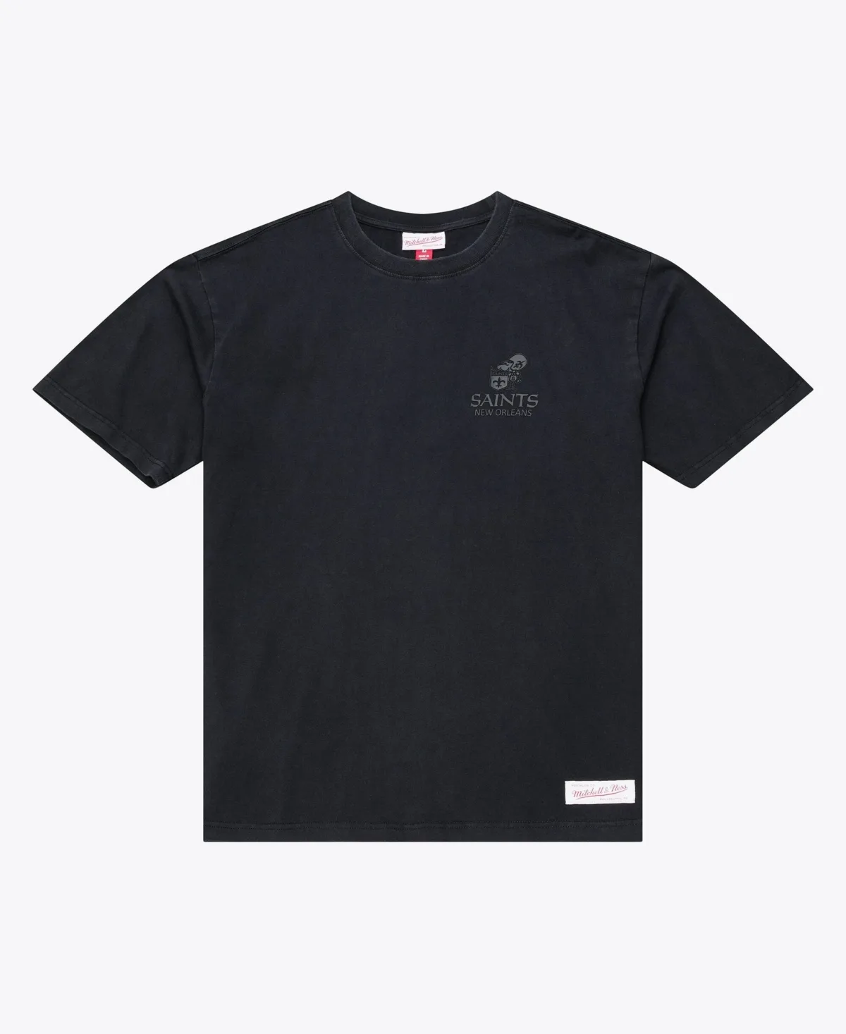 New Orleans Saints Core Essentials Micro Logo T-Shirt by Mitchell & Ness