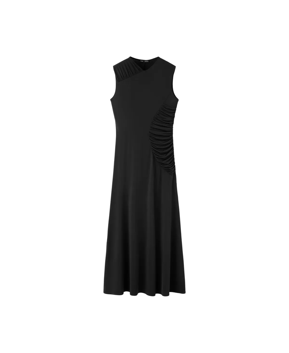 Draped Details V-Neck Sleeveless Long Dress by Mango