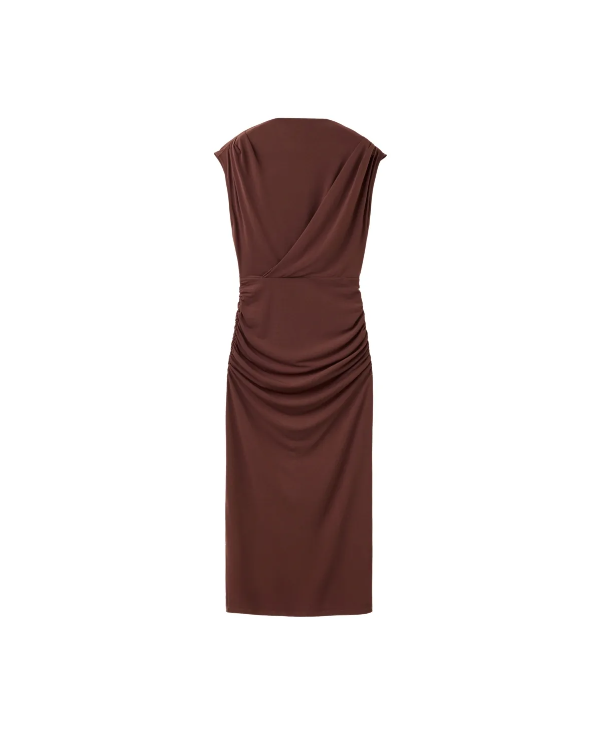 Draped Fitted Midi Dress by Mango