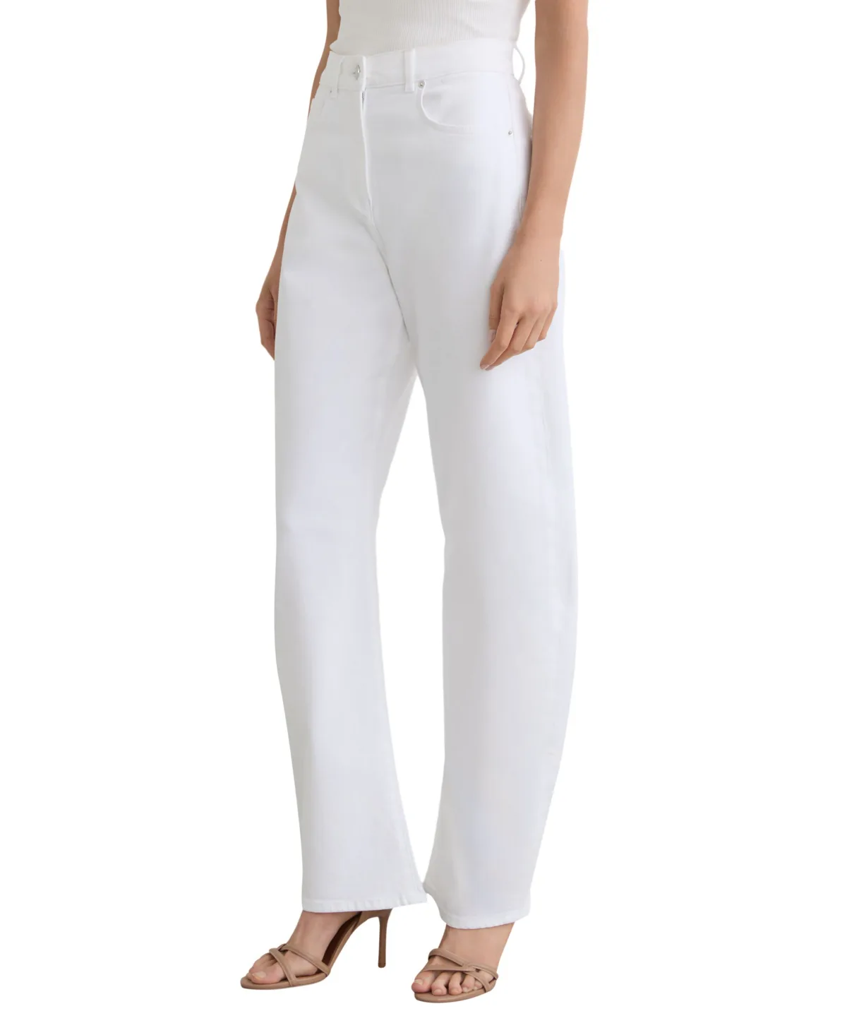 Sabel High-Rise Barrel-Leg Jeans by Reiss
