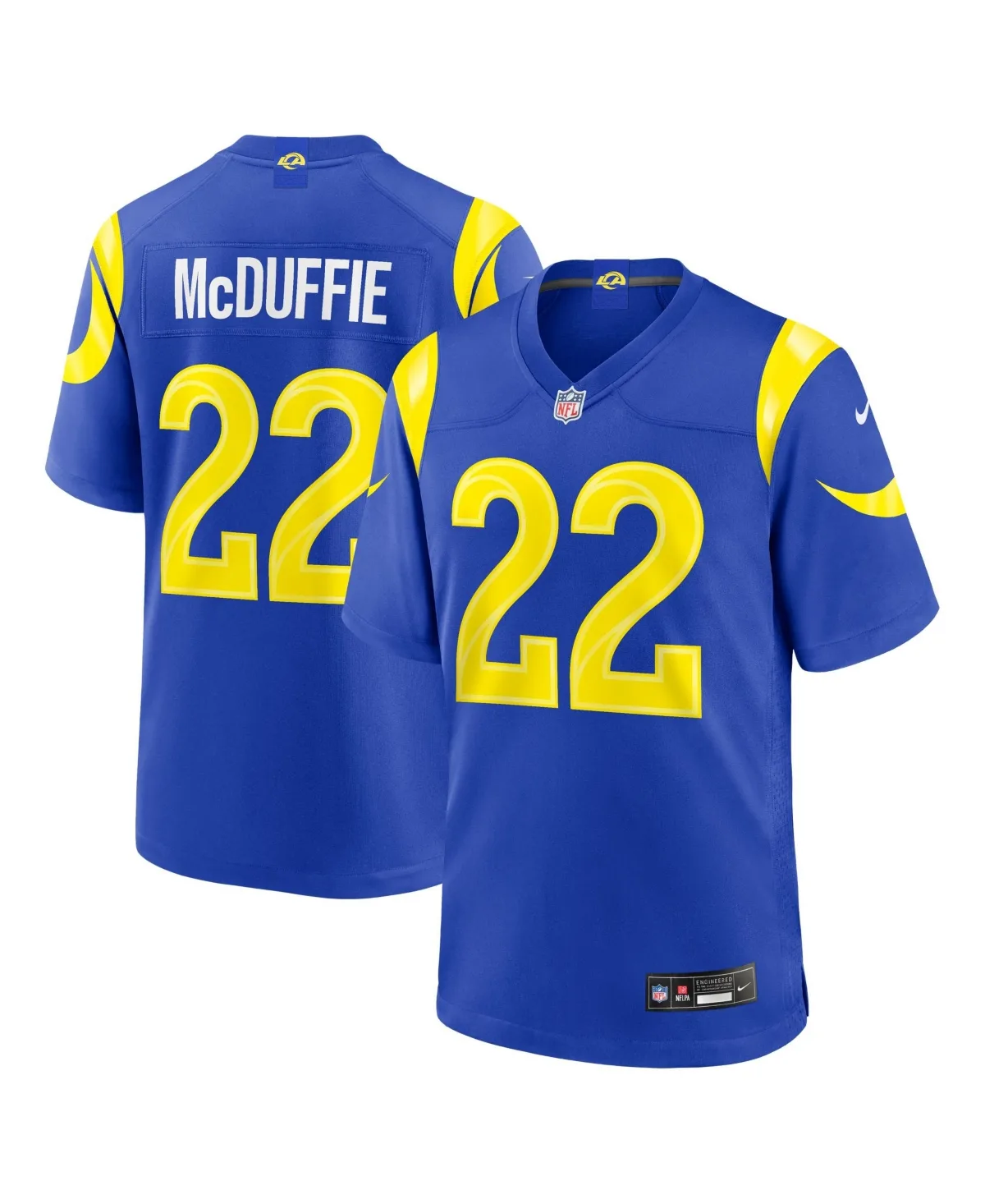 Trent McDuffie Los Angeles Rams Team Game Player Jersey by Nike