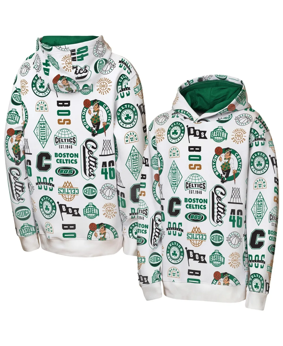 Boston Celtics 3-And-D Allover Hoodie by Outerstuff