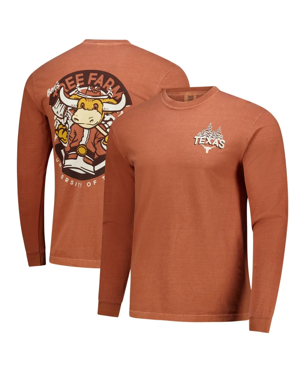 Texas Longhorns Tree Farm Comfort Colors Long-Sleeve T-Shirt by Image One