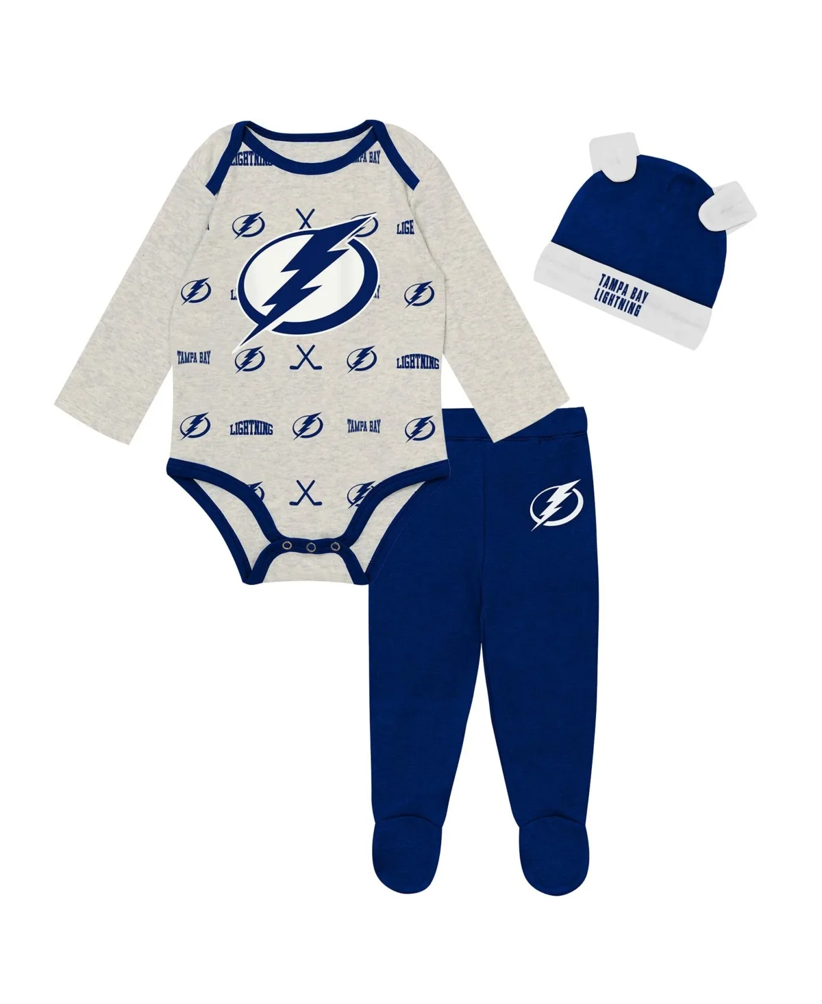 Tampa Bay Lightning Huddles and Giggles Set, 3-Piece by Outerstuff