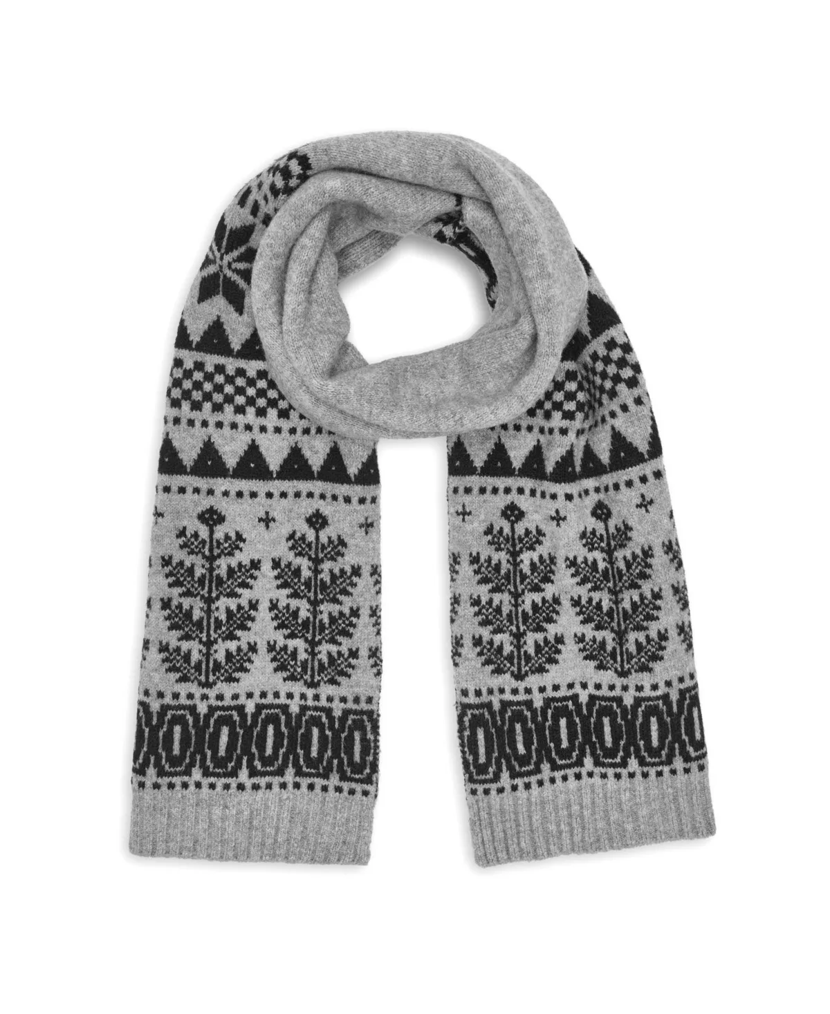 Fair Isle Winter Archive Snowflake Scarf by DKNY